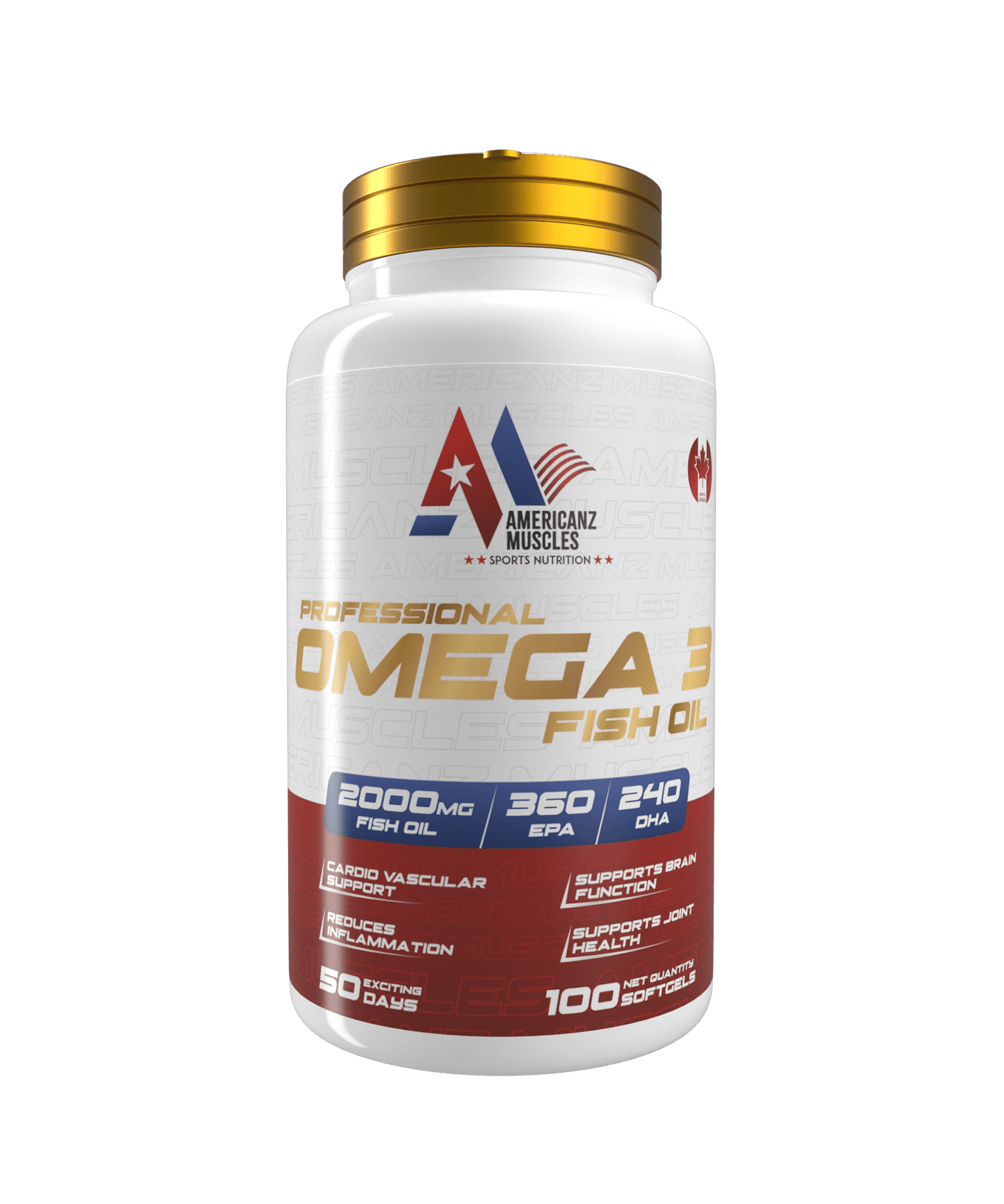 Americanz Muscles Omega 3 2000mg Fish Oil