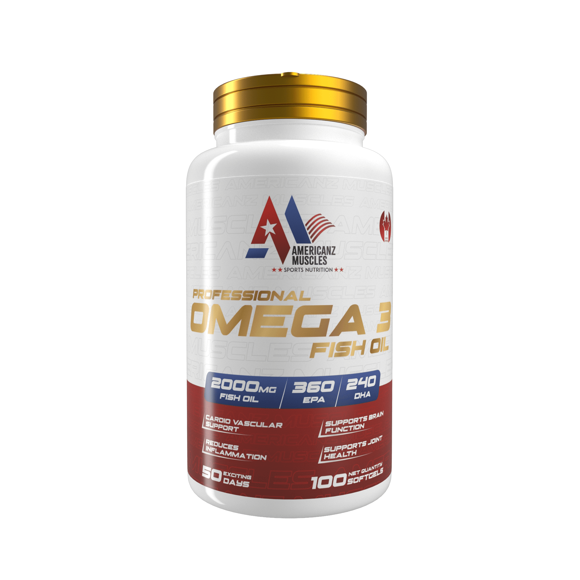 Americanz Muscles Omega 3 2000mg Fish Oil