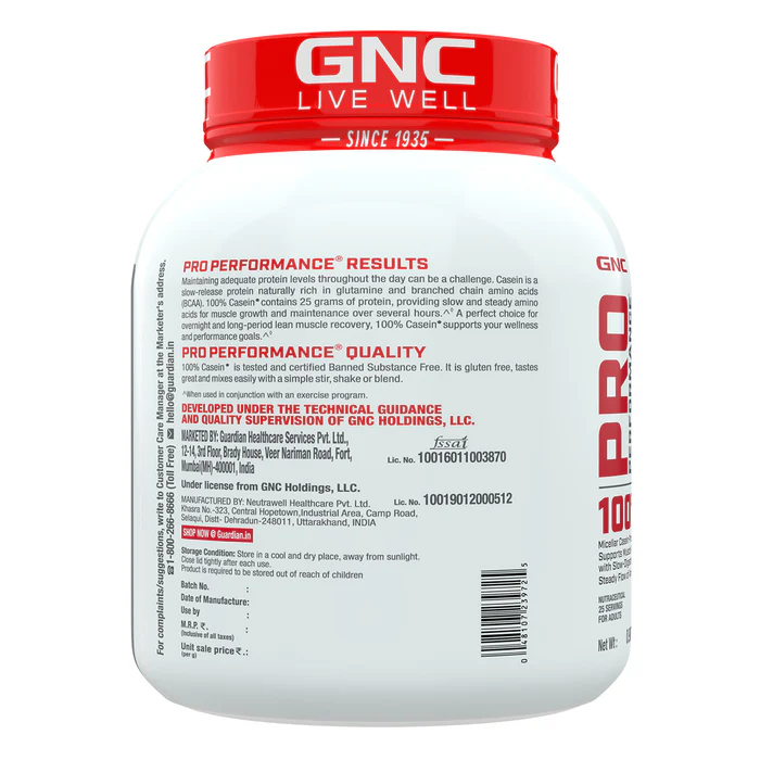 GNC Pro Performance 100% Casein 907g