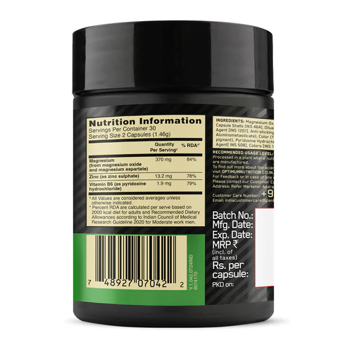Optimum Nutrition Zinc Magnesium Aspartate