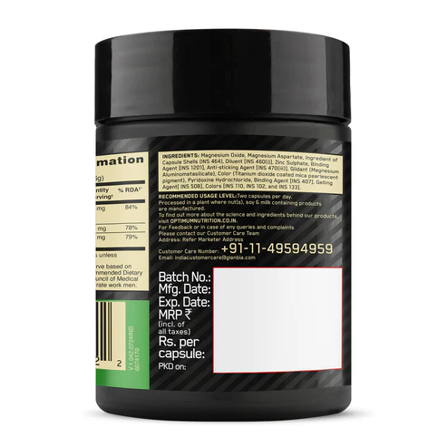 Optimum Nutrition Zinc Magnesium Aspartate