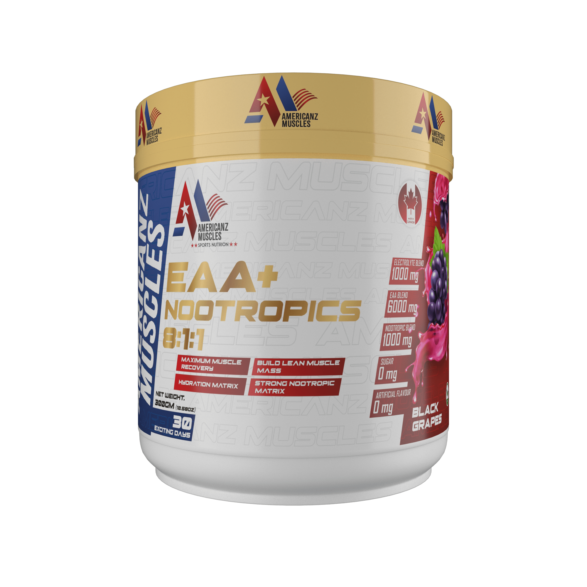 Americanz Muscles EAA+ Nootropics 8:1:1 300g