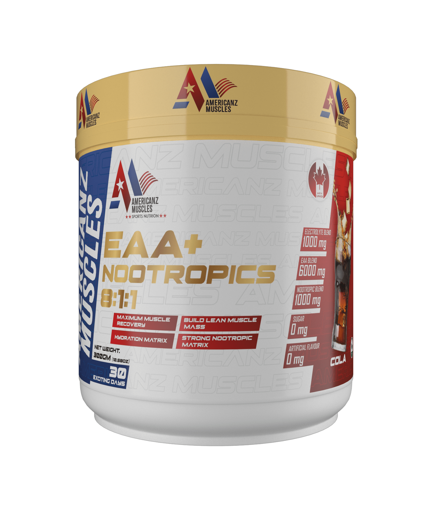 Americanz Muscles EAA+ Nootropics 8:1:1 300g