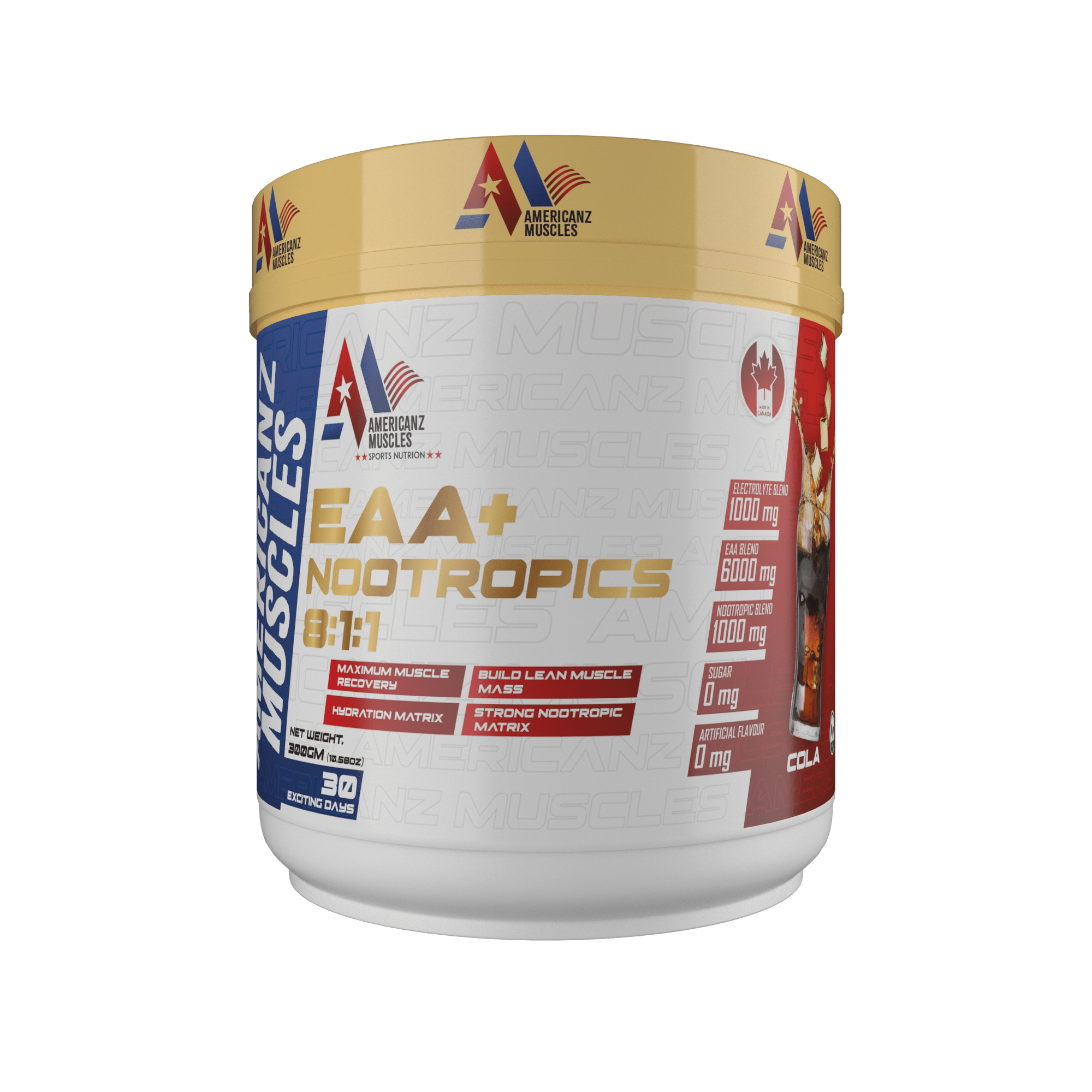 Americanz Muscles EAA+ Nootropics 8:1:1 300g