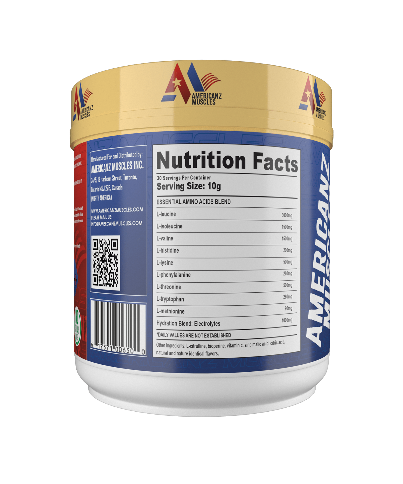 Americanz Muscles EAA+ Nootropics 8:1:1 300g