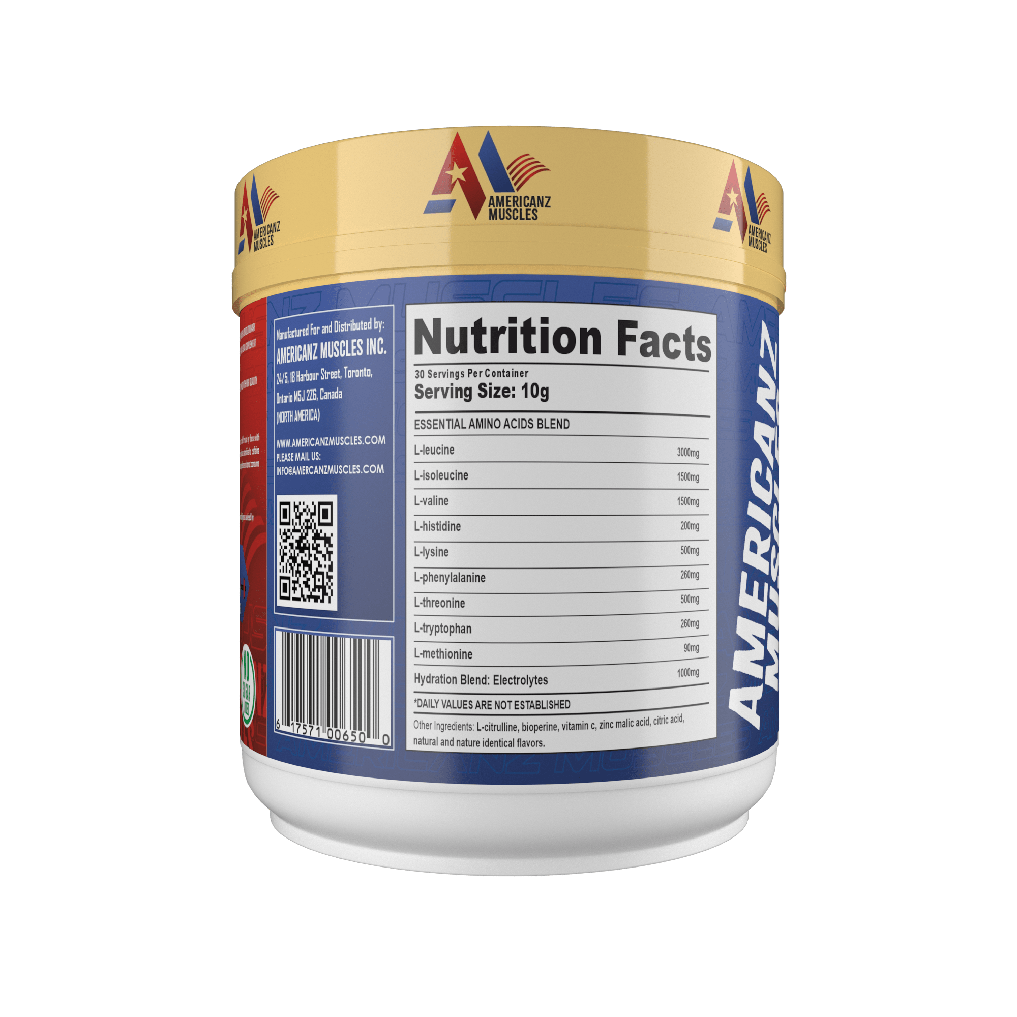 Americanz Muscles EAA+ Nootropics 8:1:1 300g