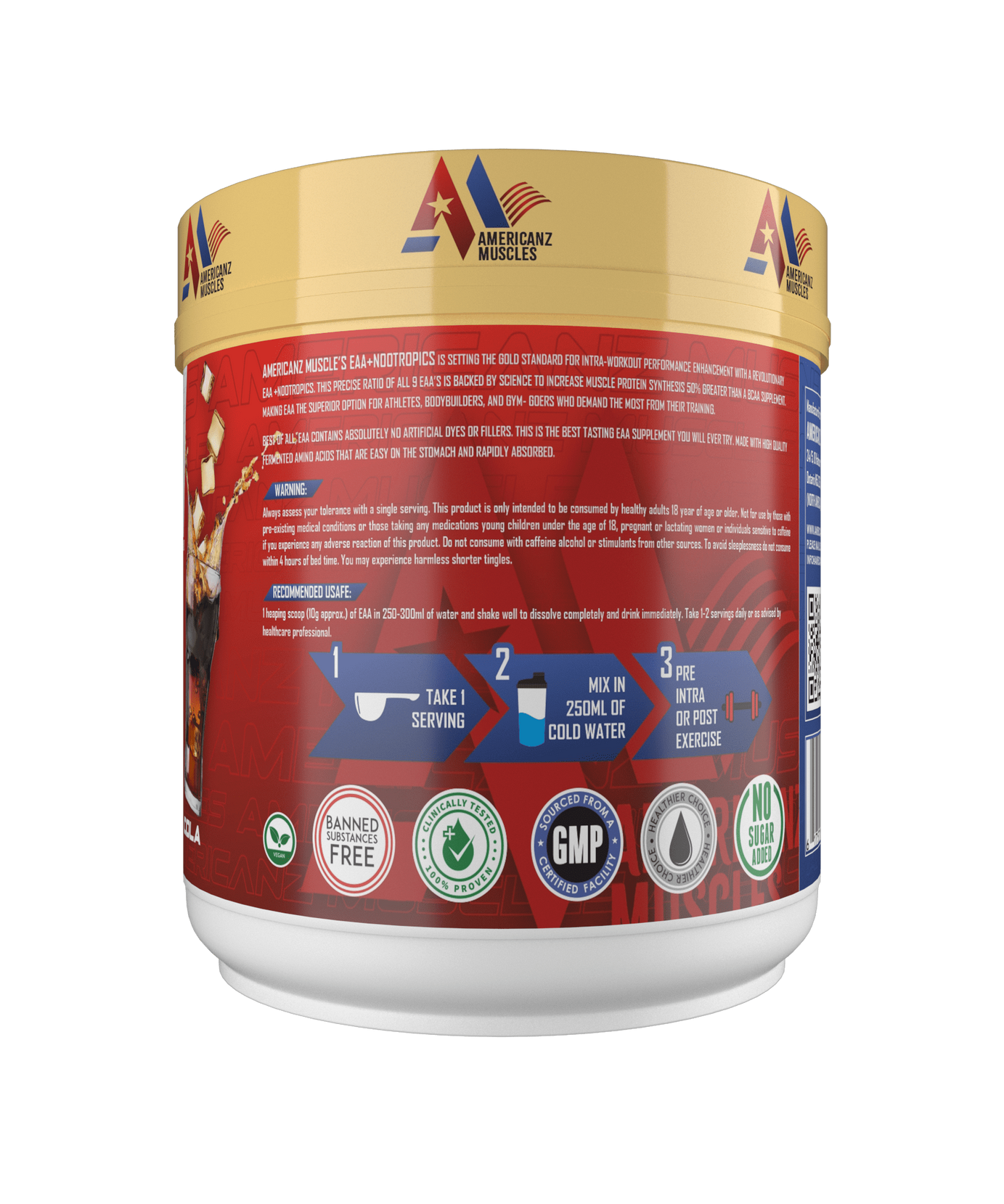 Americanz Muscles EAA+ Nootropics 8:1:1 300g