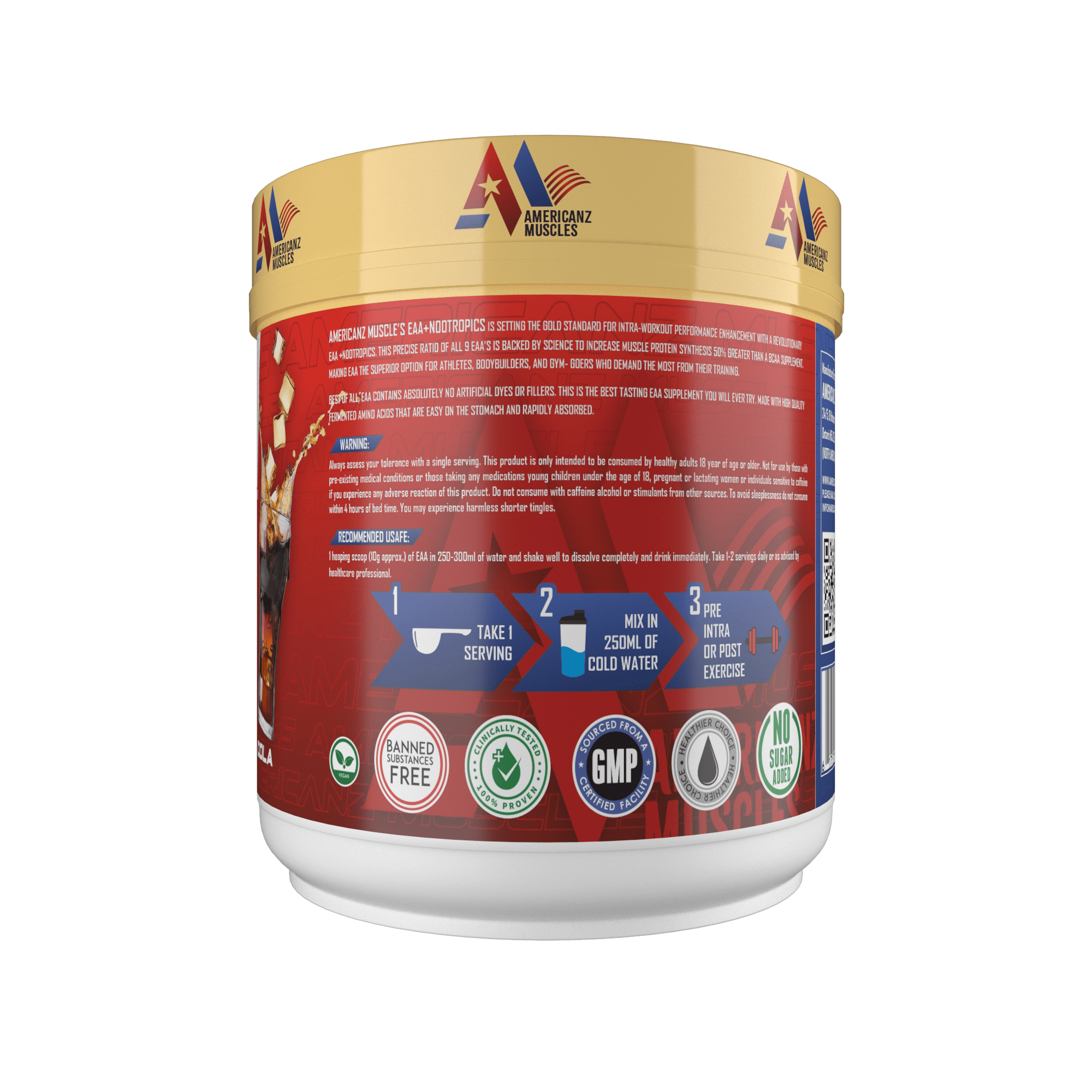 Americanz Muscles EAA+ Nootropics 8:1:1 300g