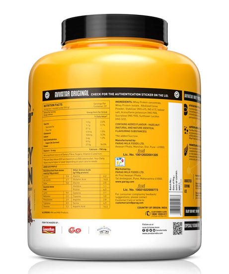 Avvatar Whey Protein Chocolate Hazelnut 2kg