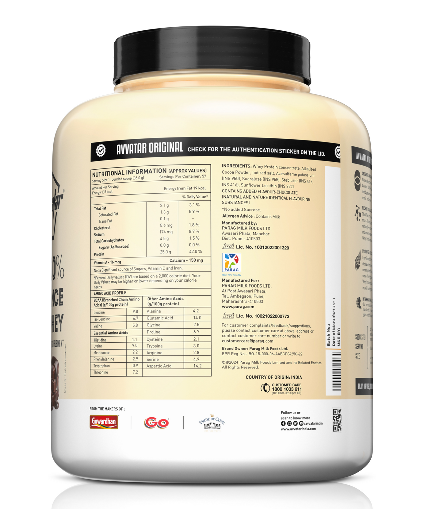 Avvatar 100% Performance Whey 2kg