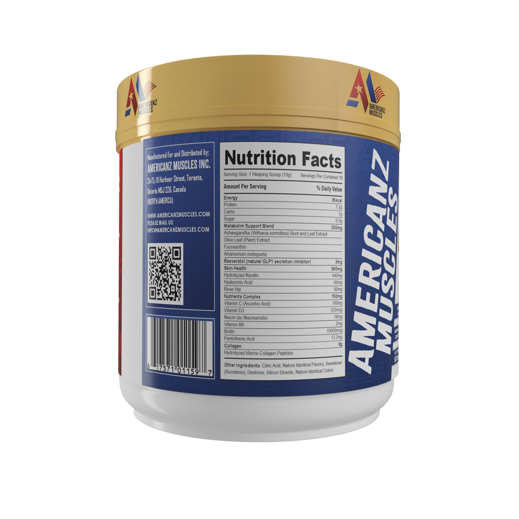 Americanz Muscles Collagen + Burn 300g