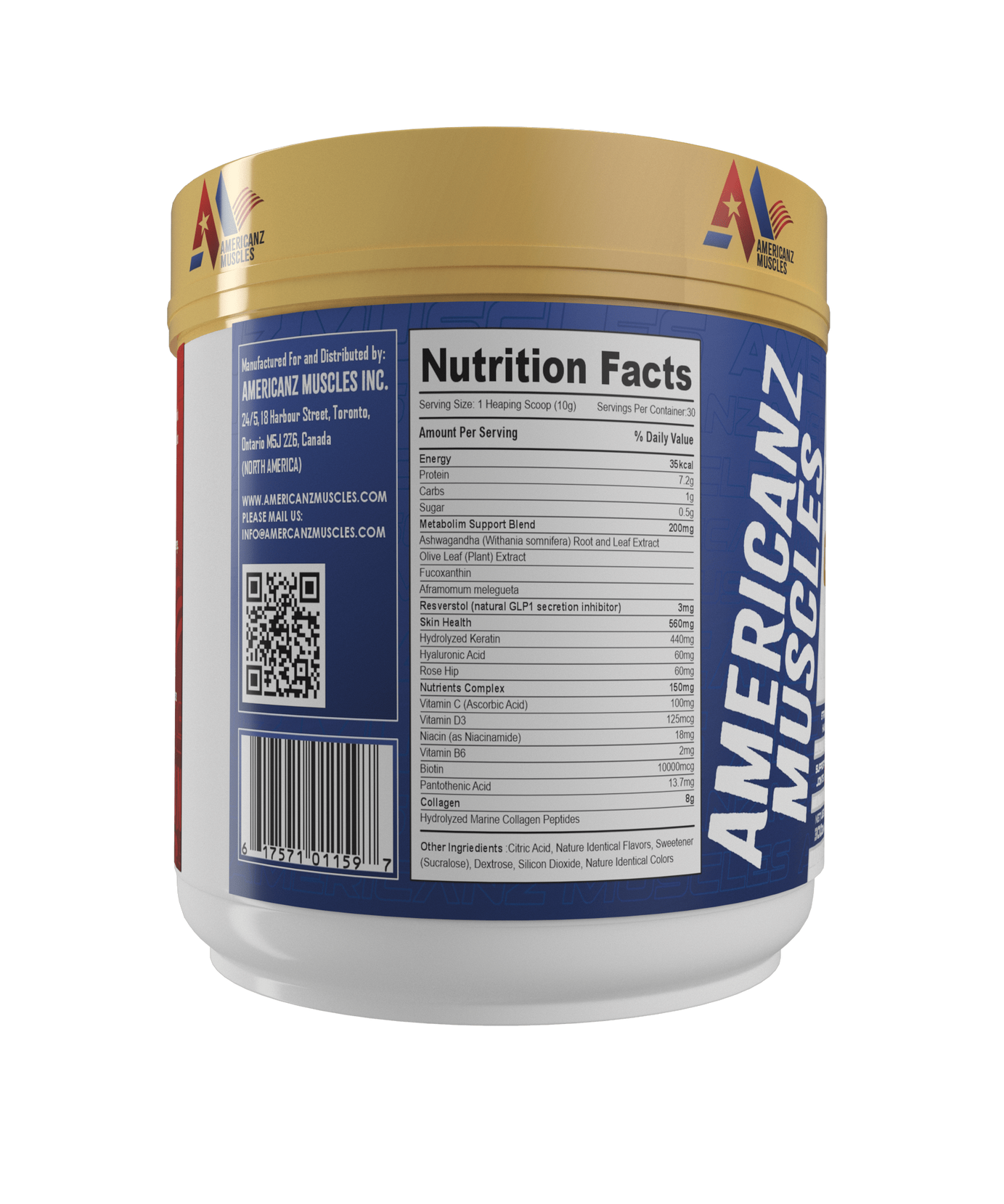 Americanz Muscles Collagen + Burn 300g