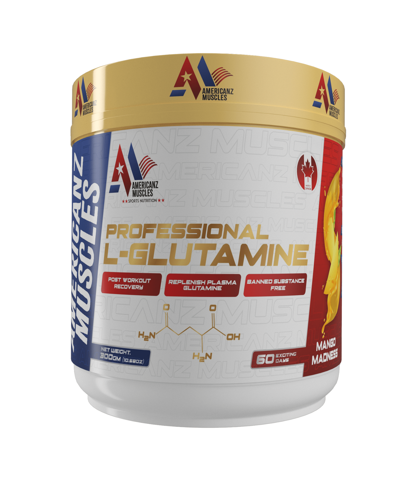 Americanz Muscles Professional L-Glutamine 300g