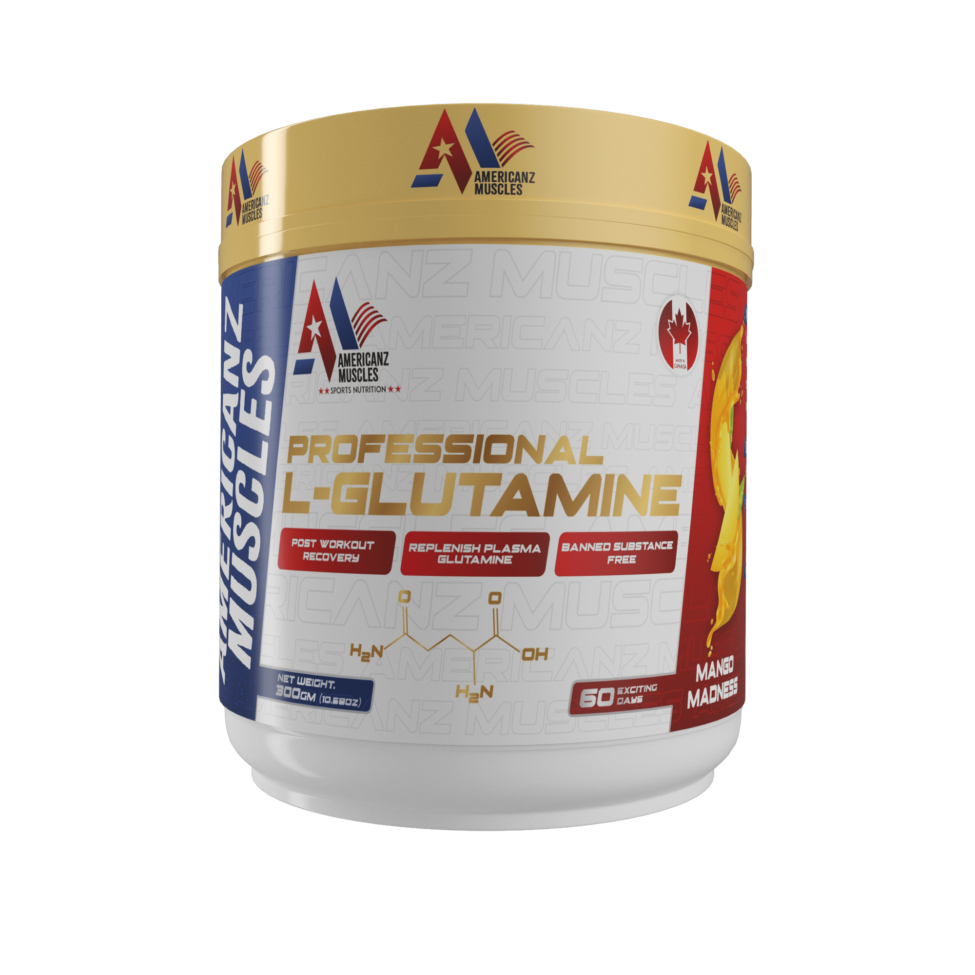 Americanz Muscles Professional L-Glutamine 300g