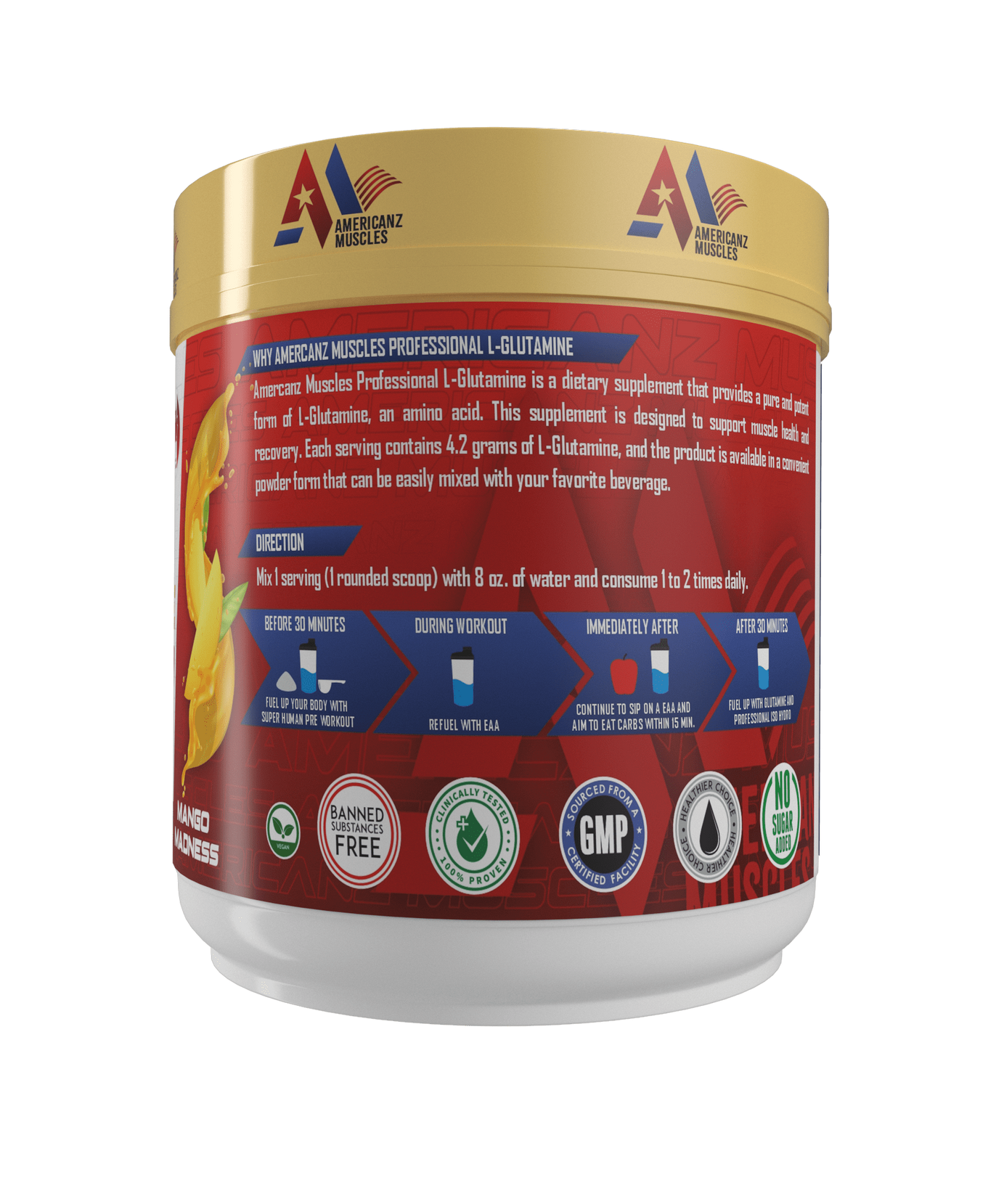 Americanz Muscles Professional L-Glutamine 300g