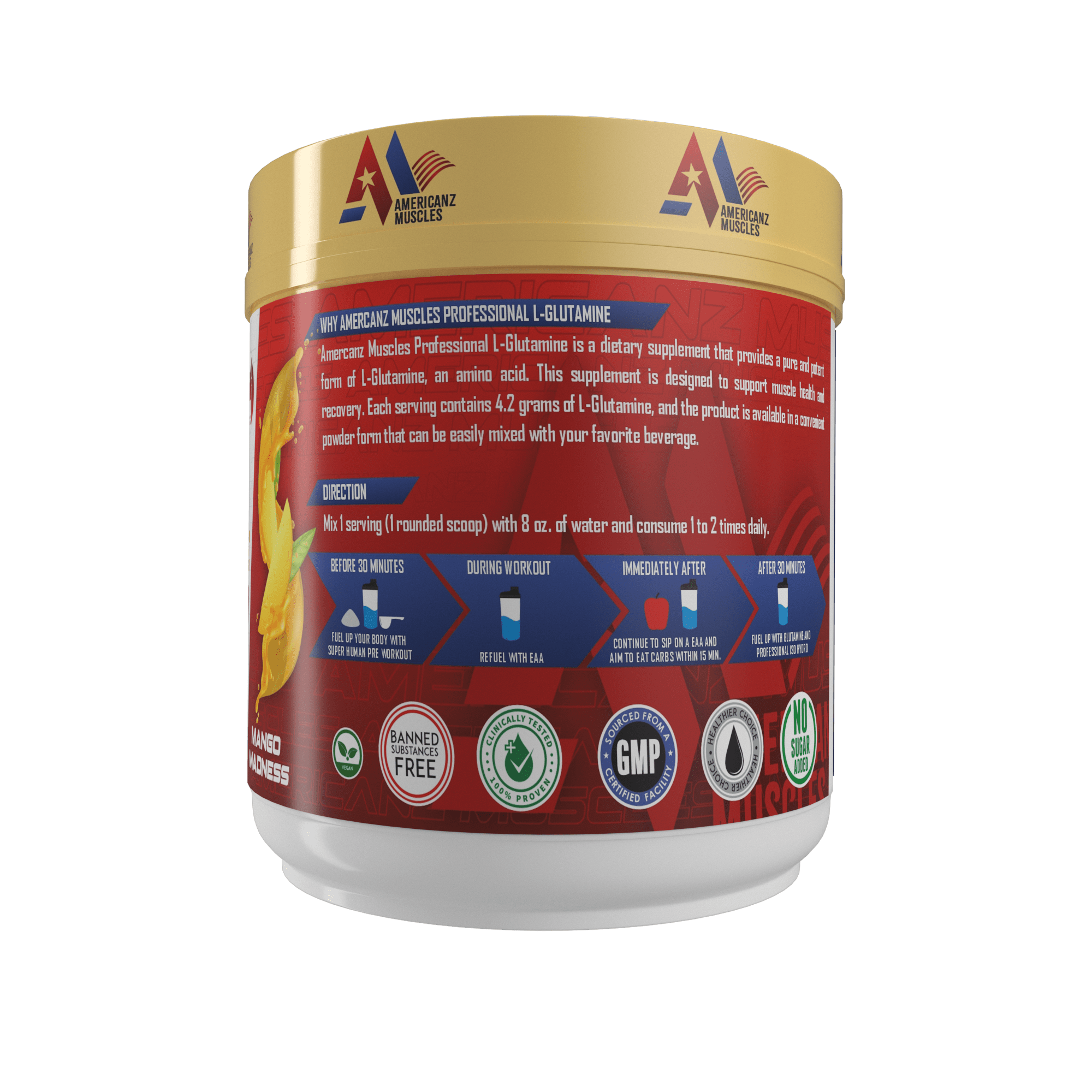 Americanz Muscles Professional L-Glutamine 300g