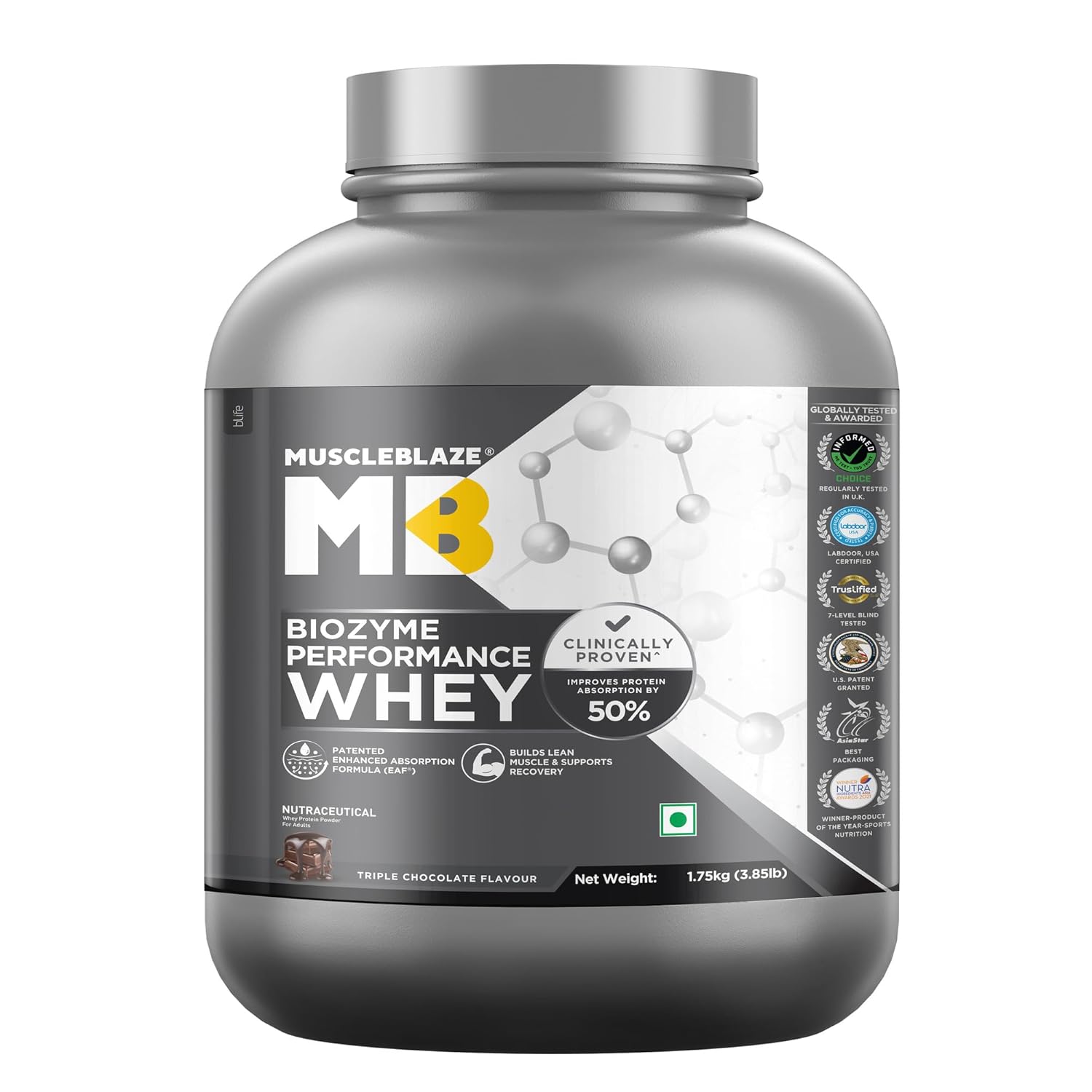 MuscleBlaze Biozyme Performance Whey 1.75kg