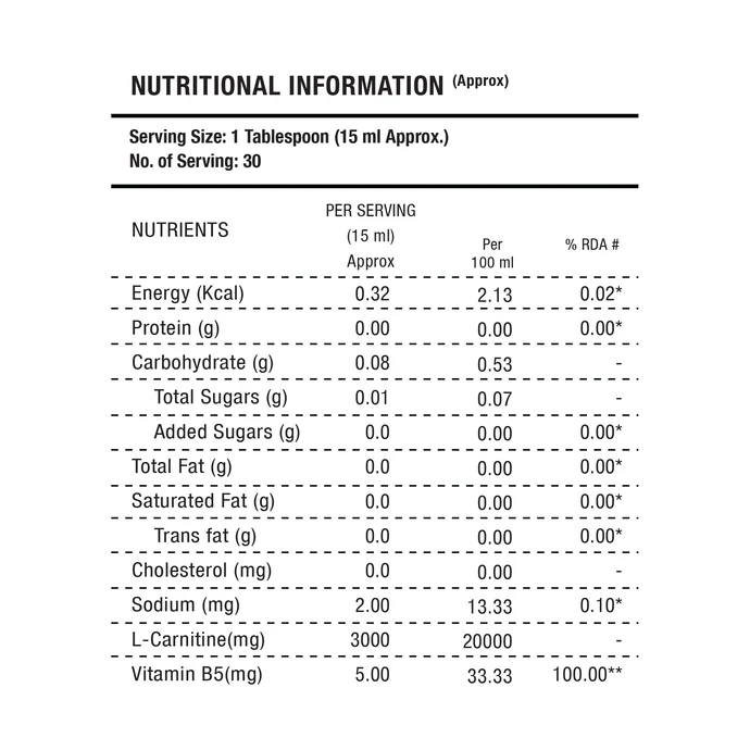 Foodstrong L-Carnitine 3000mg 450ml
