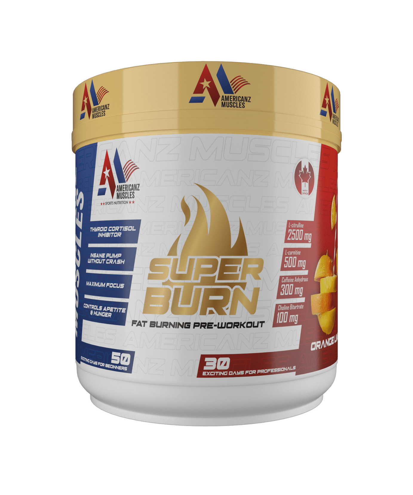 Americanz Muscles Super Burn Fat Burning Pre Workout 300g