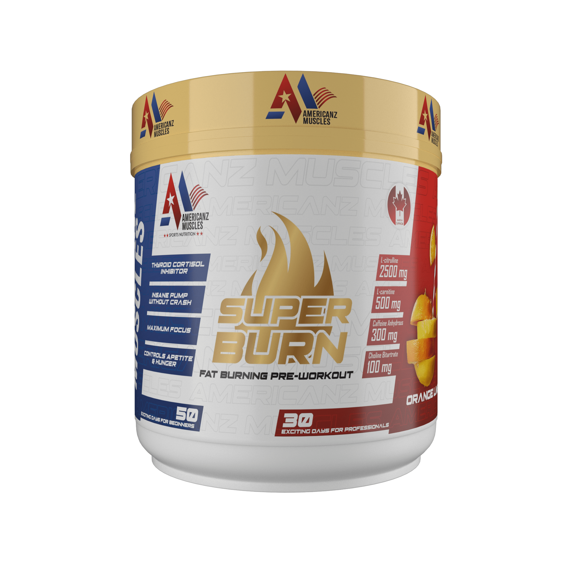 Americanz Muscles Super Burn Fat Burning Pre Workout 300g