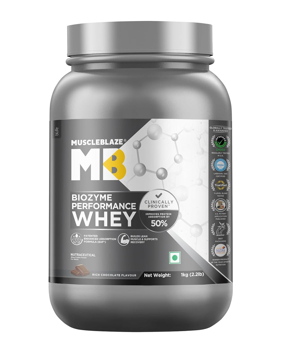 MuscleBlaze Biozyme Performance Whey 1kg