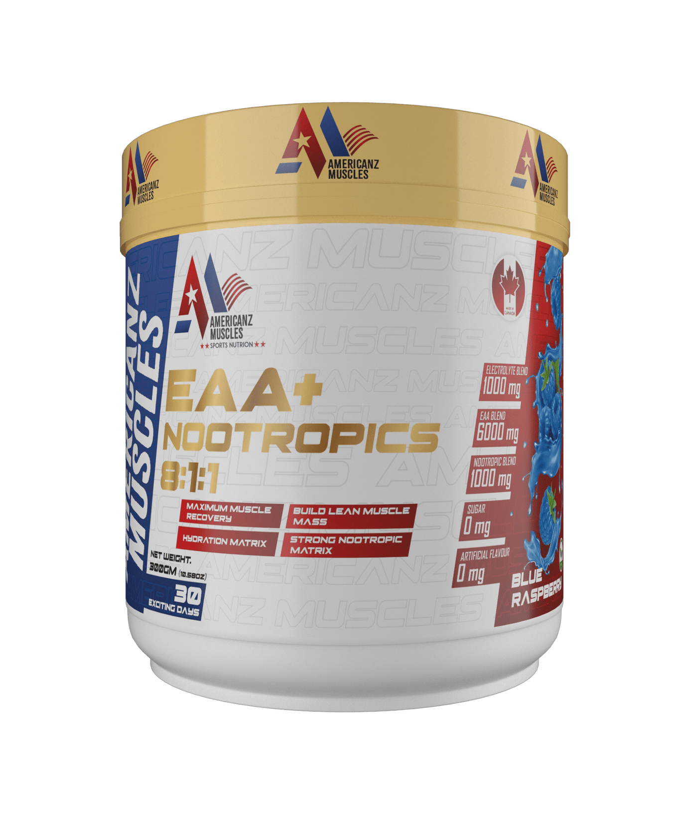 Americanz Muscles EAA+ Nootropics 8:1:1 300g