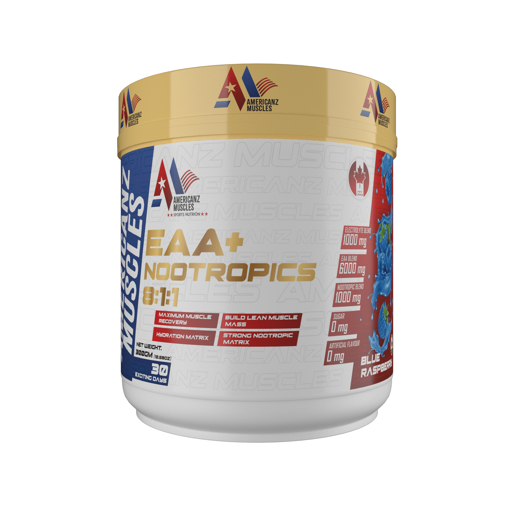 Americanz Muscles EAA+ Nootropics 8:1:1 300g