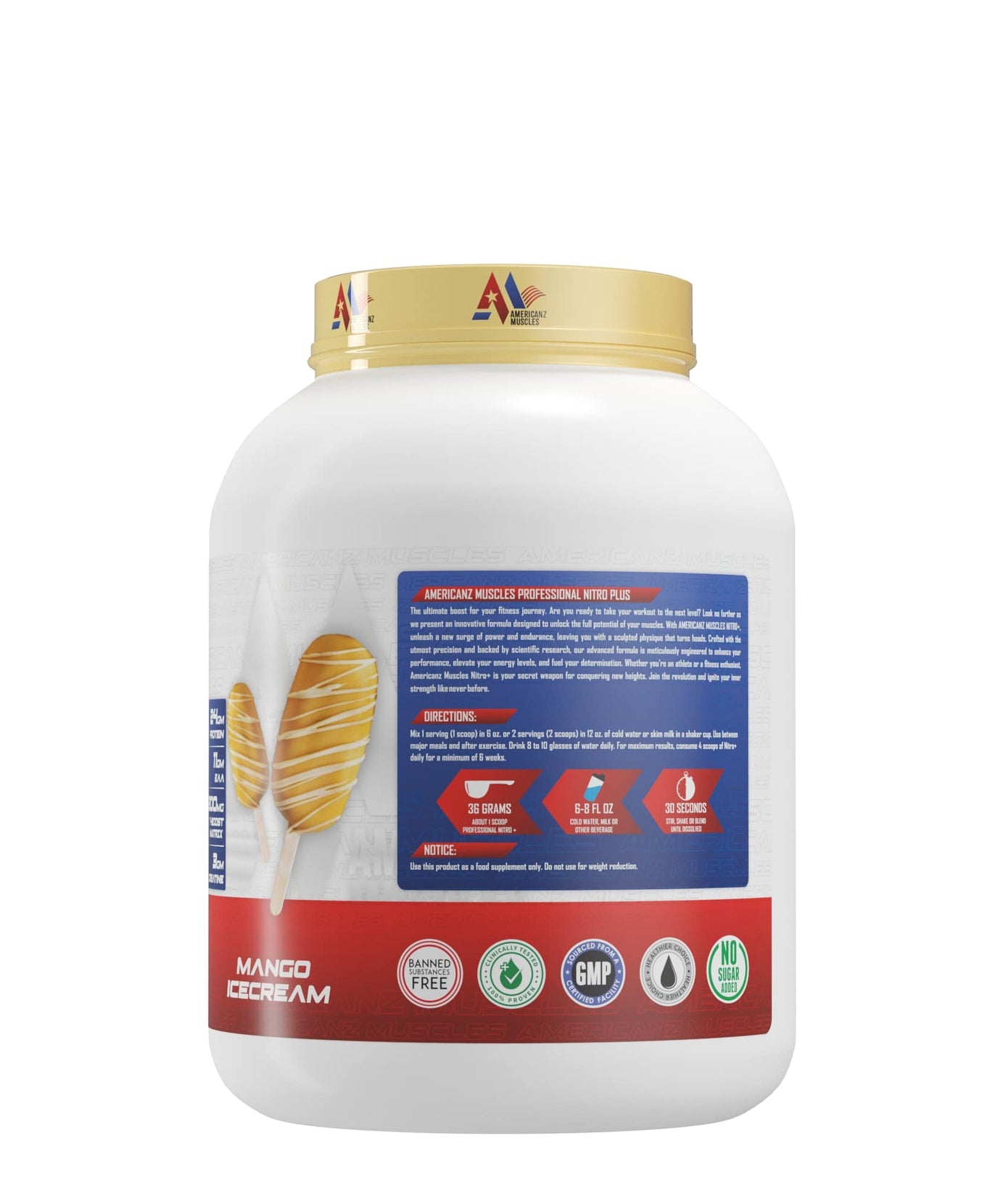 Americanz Muscles Professional Nitro+ Whey Protein 1.8kg