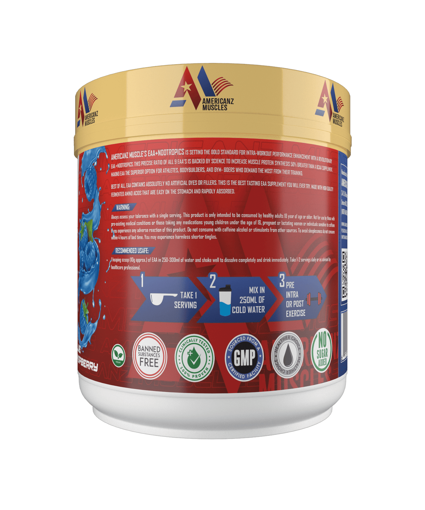 Americanz Muscles EAA+ Nootropics 8:1:1 300g
