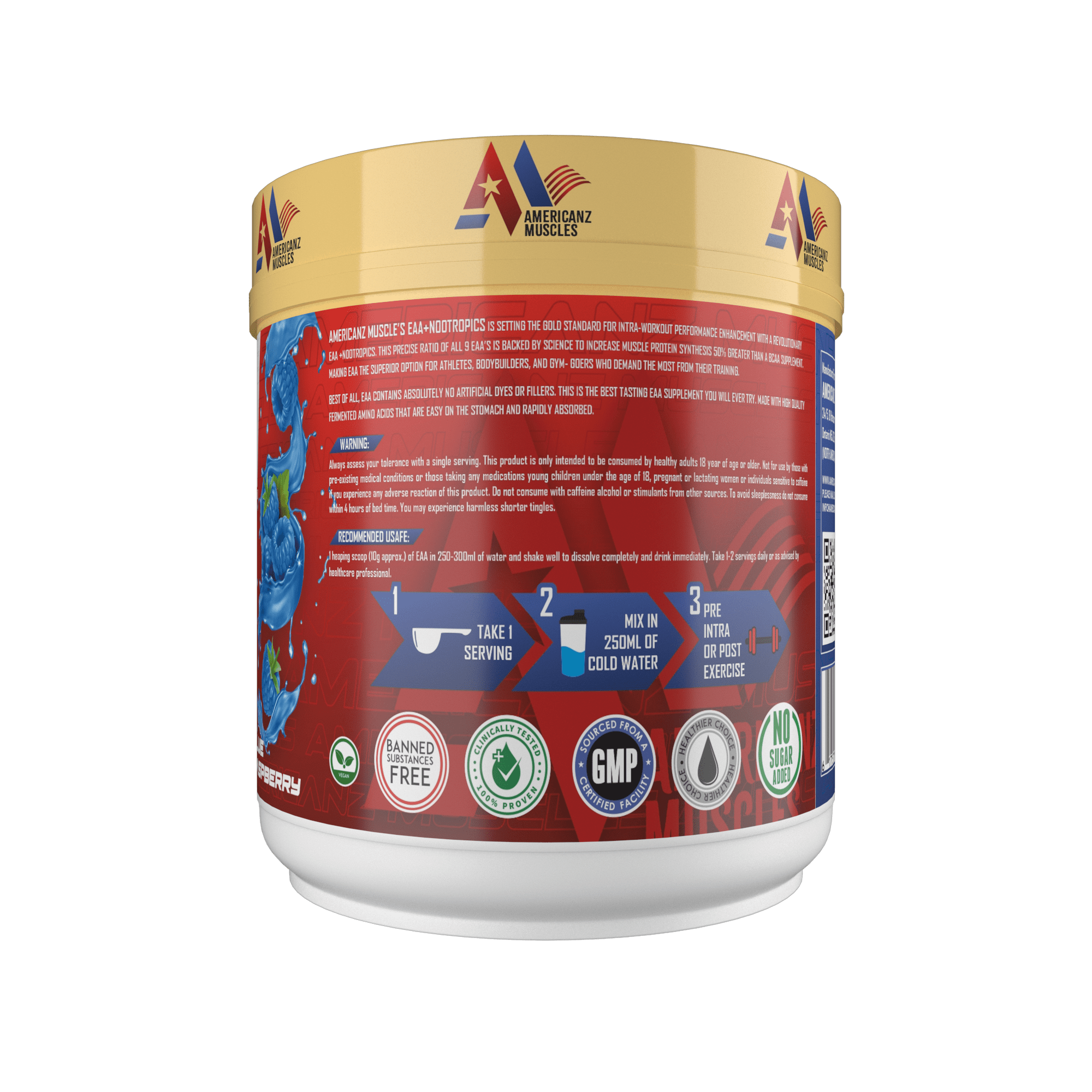 Americanz Muscles EAA+ Nootropics 8:1:1 300g