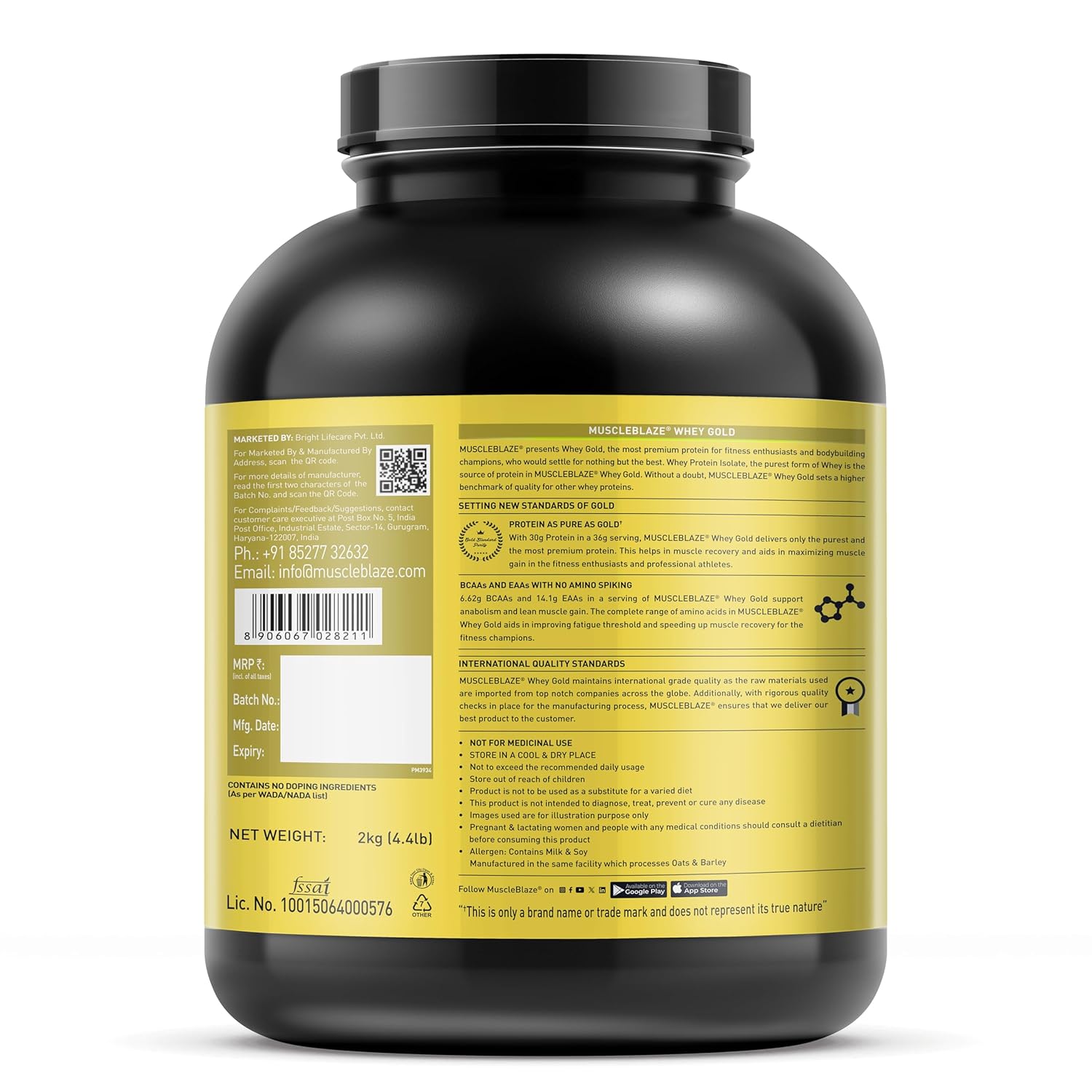 MuscleBlaze Whey Gold 2kg