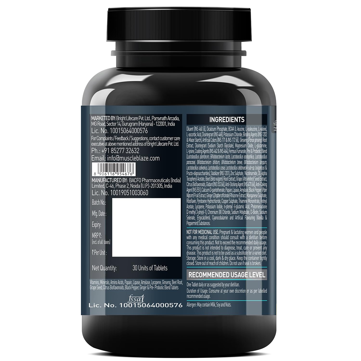 MuscleBlaze-VITE Daily Multivitamin