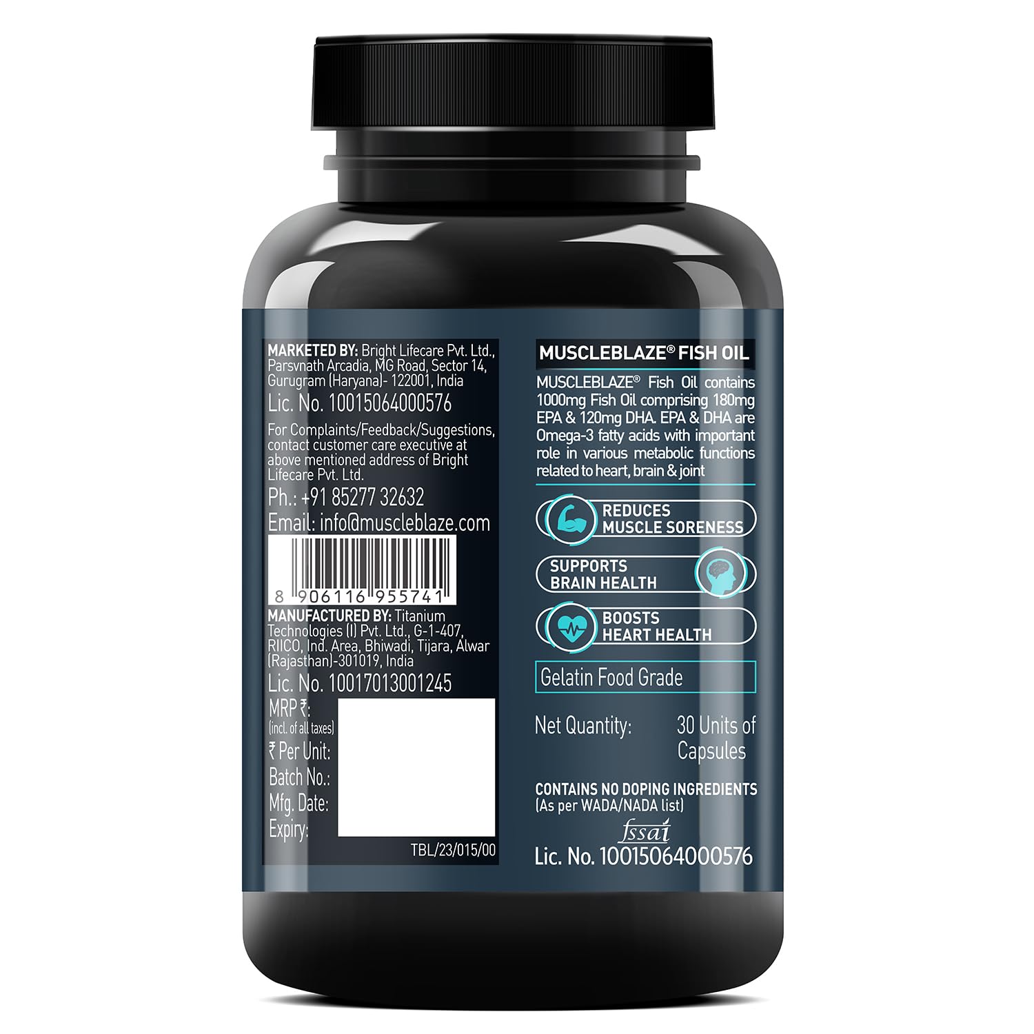 MuscleBlaze Fish Oil 1000mg