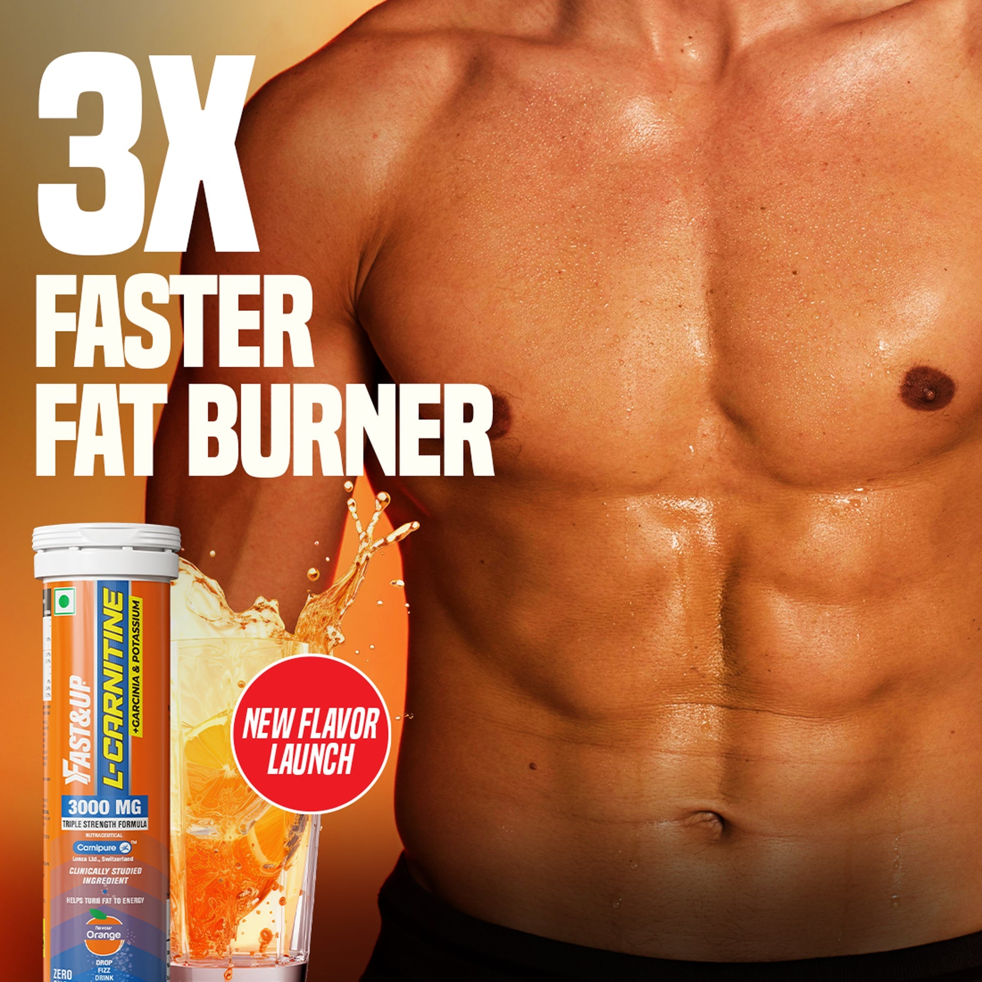Fast&Up L-Carnitine 3000mg 10 Effervescent Tablets