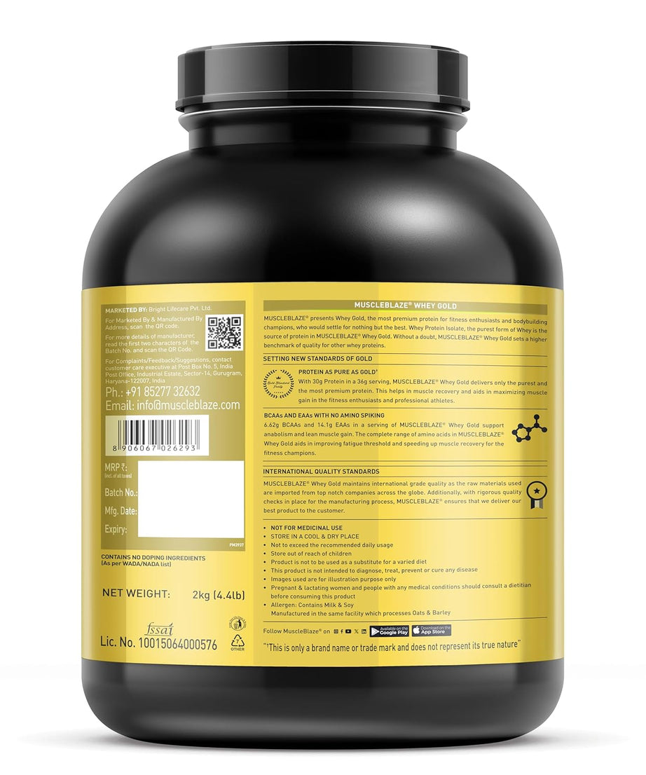 MuscleBlaze Whey Gold 2kg