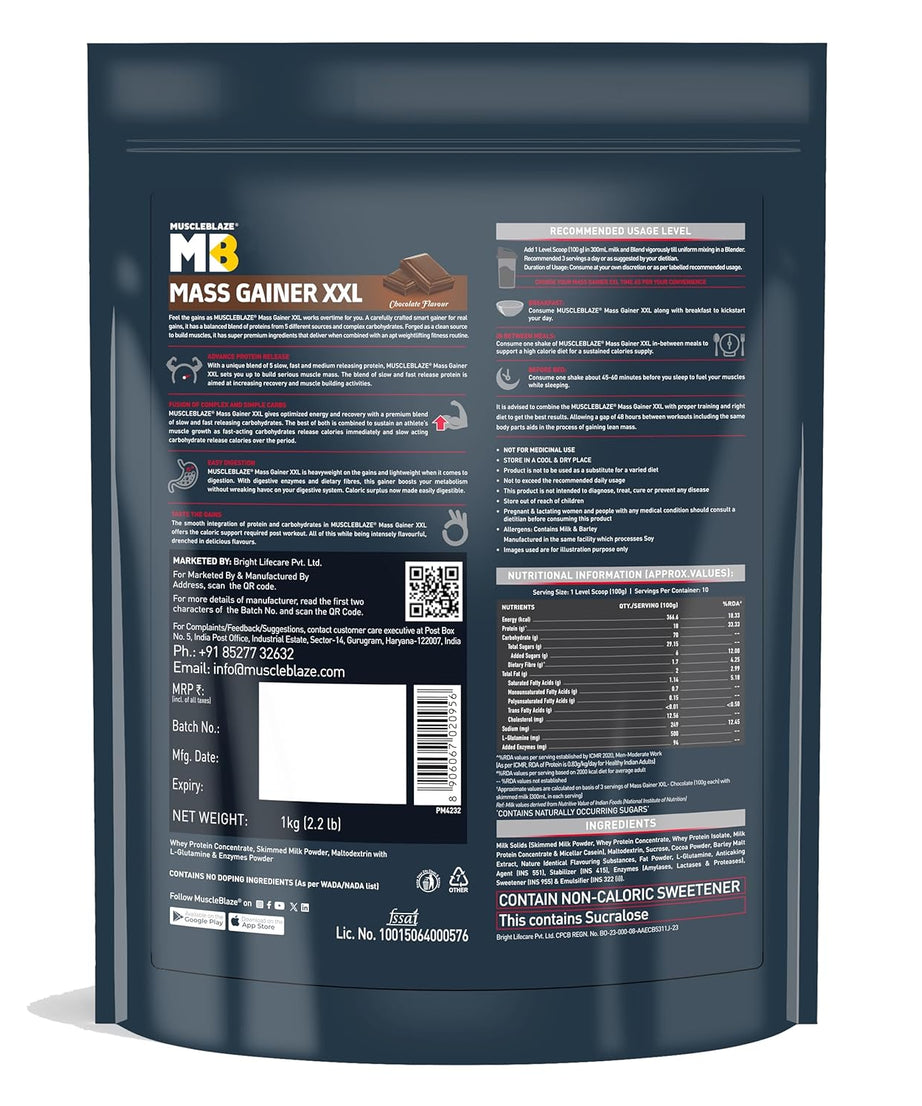 MuscleBlaze Mass Gainer XXL 1kg