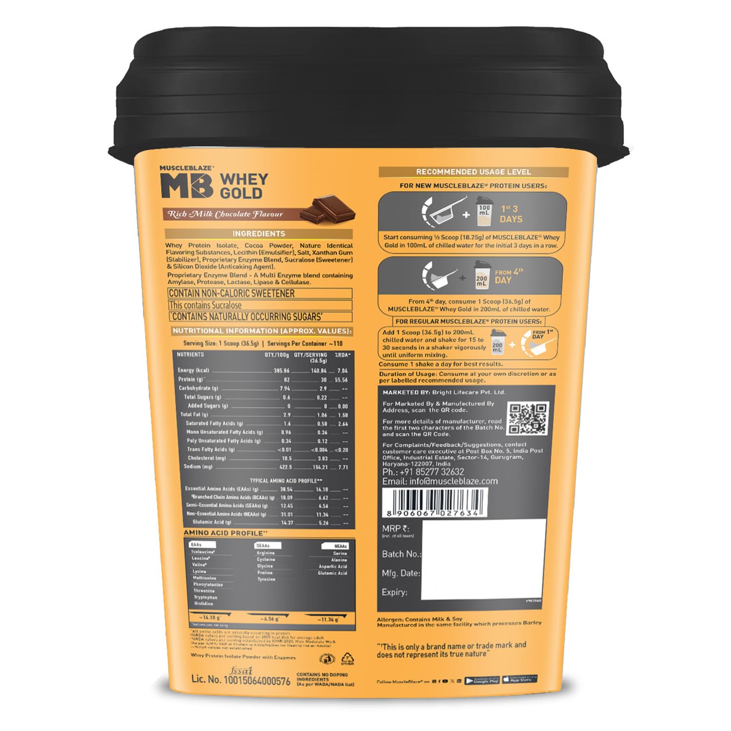 MuscleBlaze Whey Gold 4kg