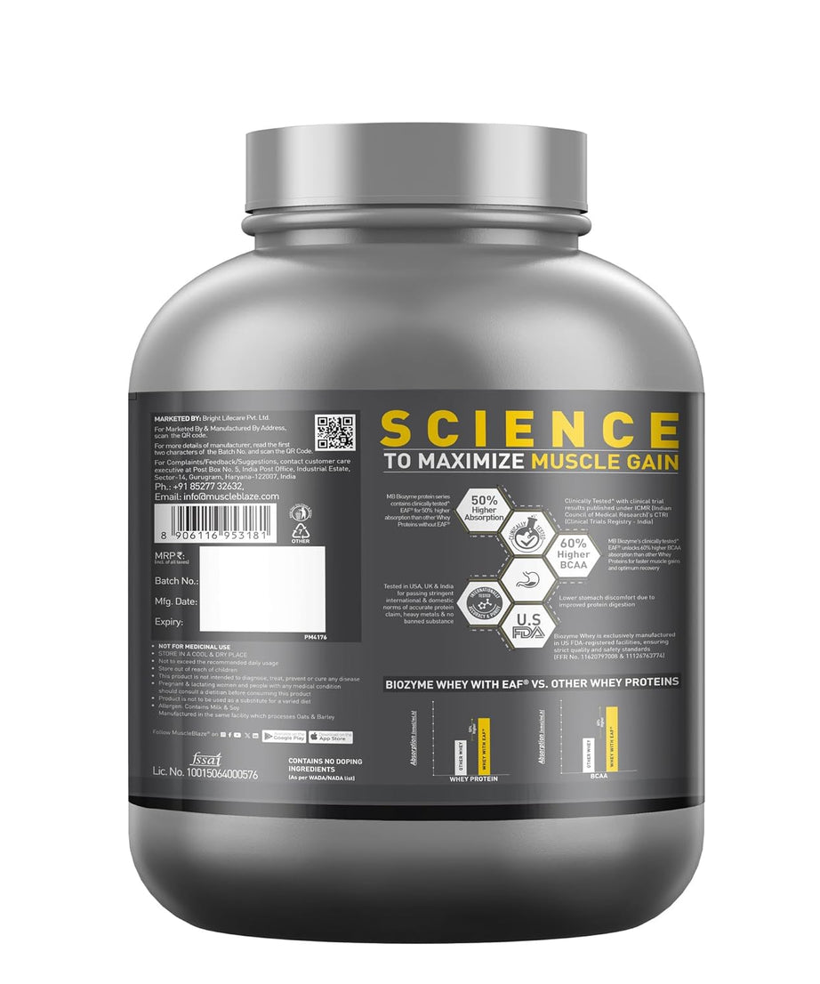 MuscleBlaze Biozyme Performance Whey 2kg