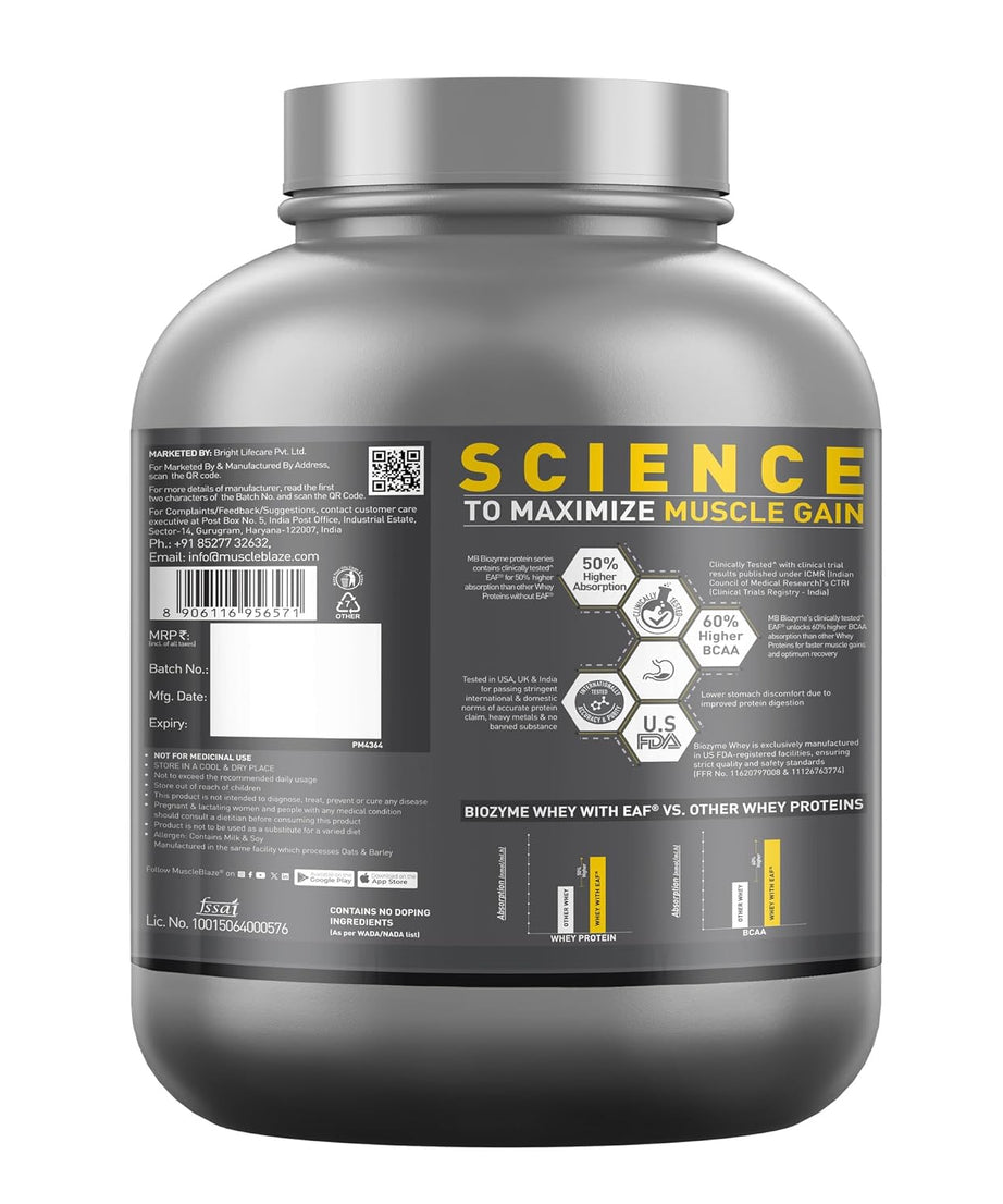 MuscleBlaze Biozyme Performance Whey 1.75kg