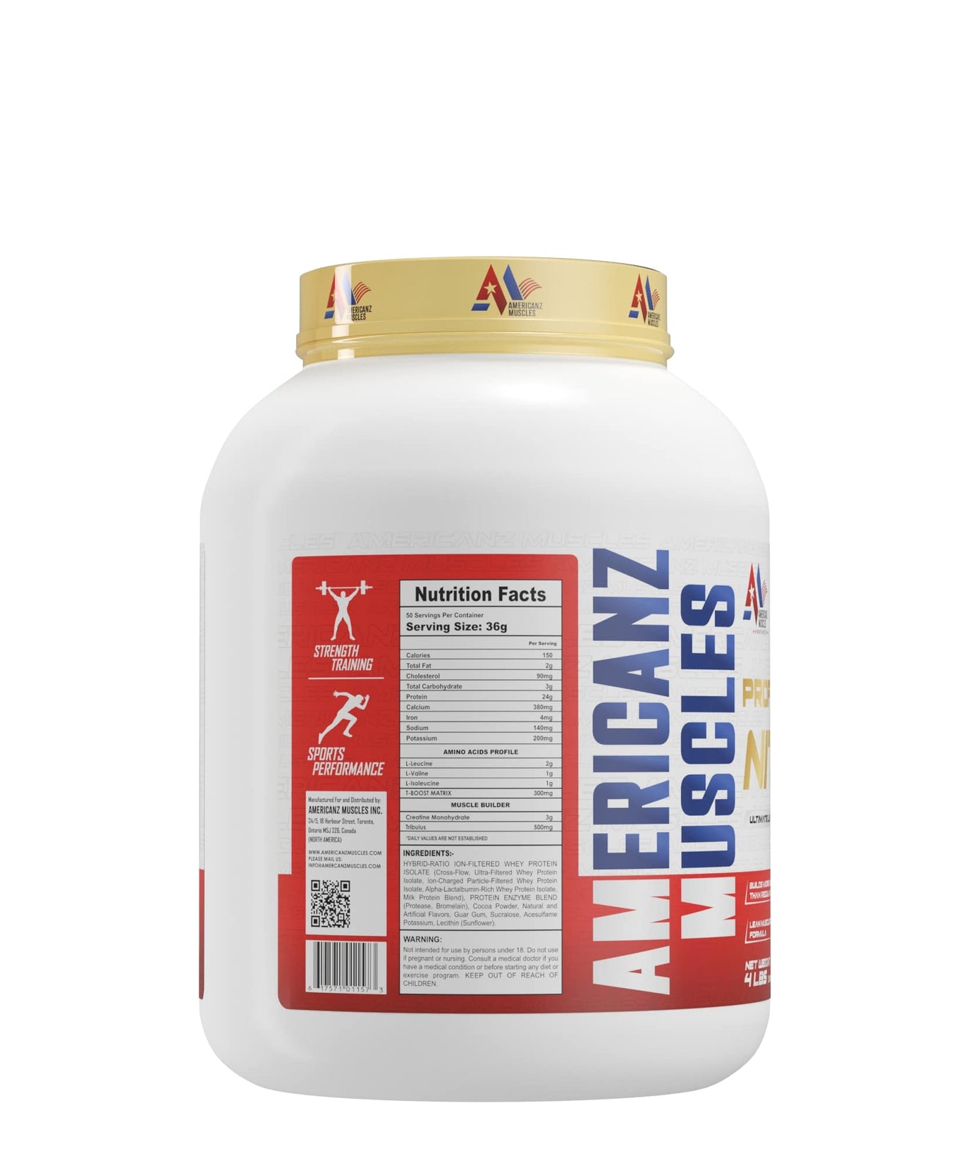 Americanz Muscles Professional Nitro+ Whey Protein 1.8kg