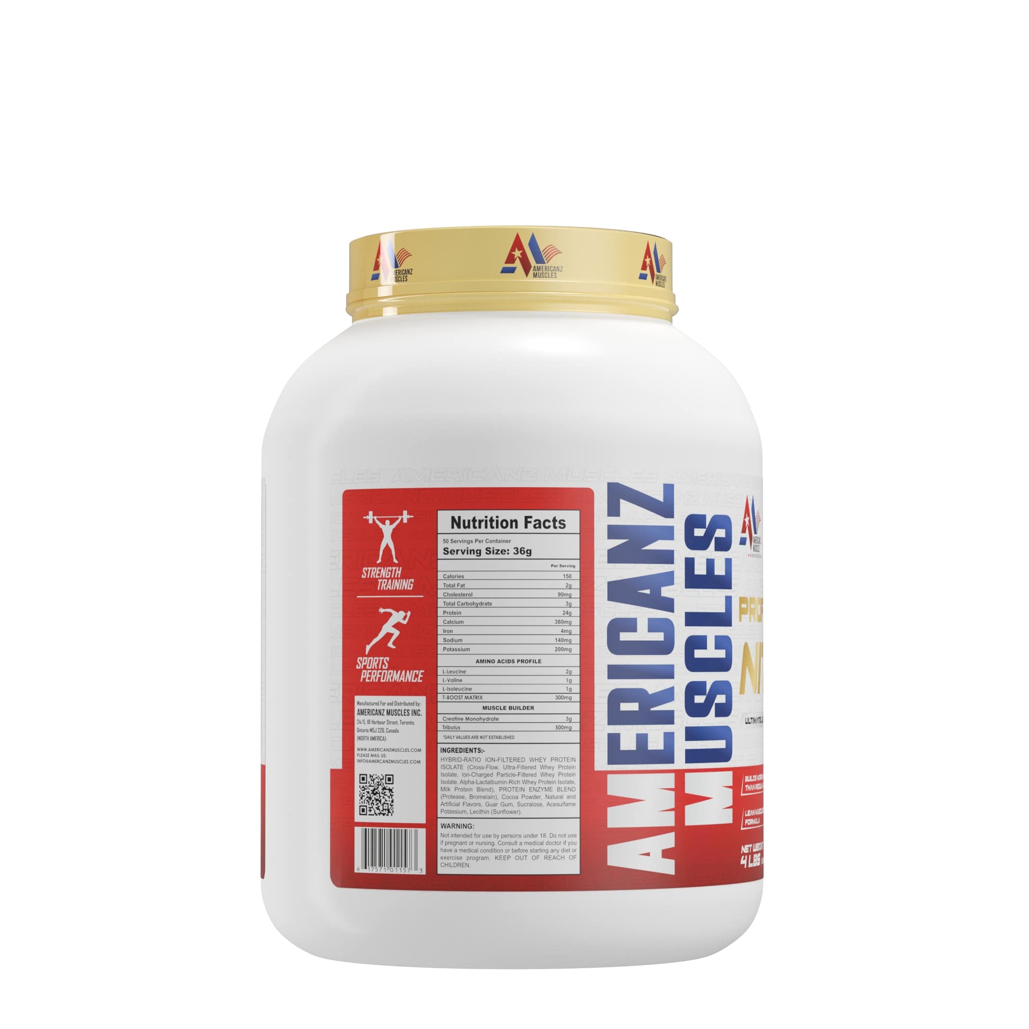 Americanz Muscles Professional Nitro+ Whey Protein 1.8kg