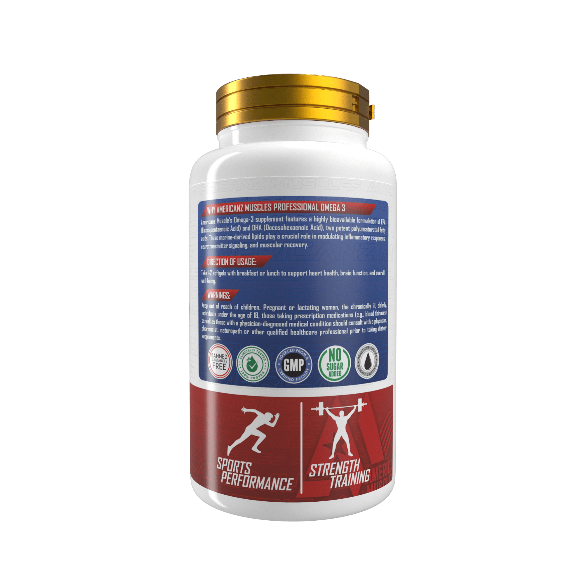 Americanz Muscles Omega 3 2000mg Fish Oil