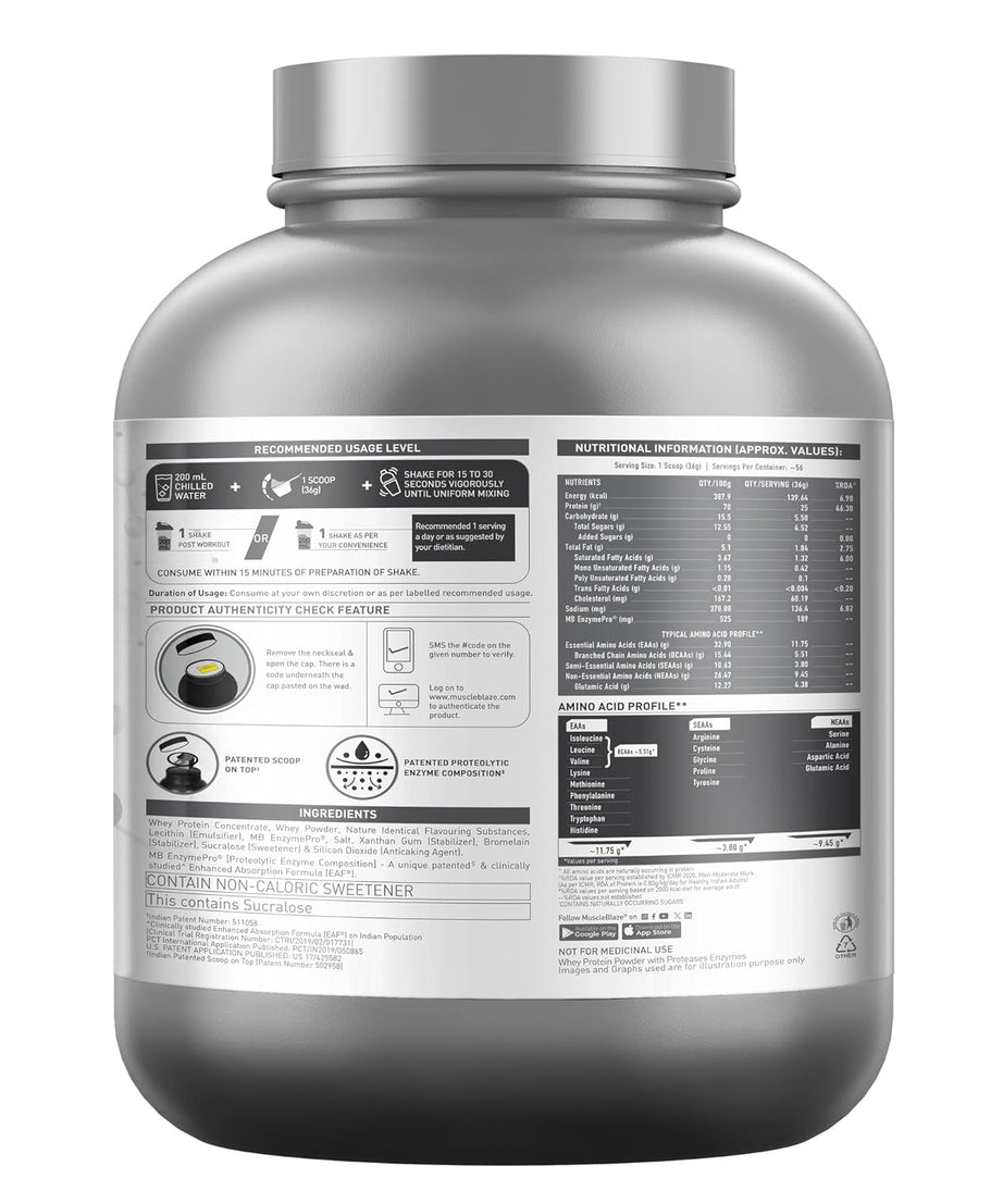 MuscleBlaze Biozyme Performance Whey 2kg