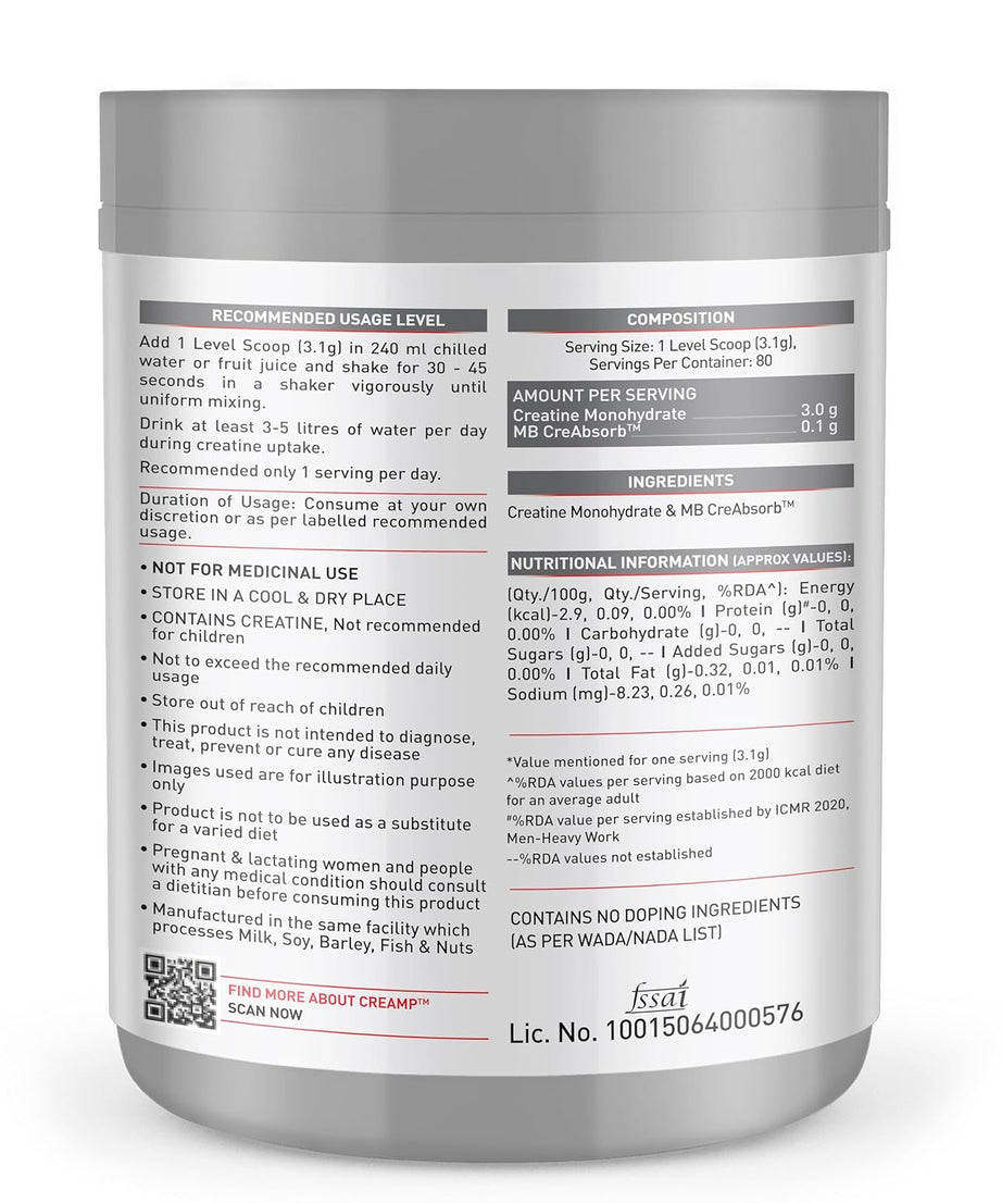 MuscleBlaze Creamp 250g