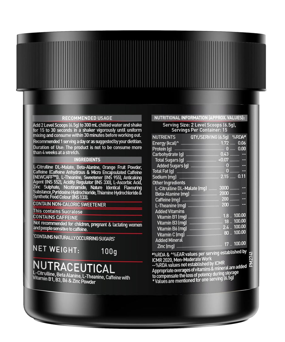 MuscleBlaze Pre Workout 200 Extreme 100g