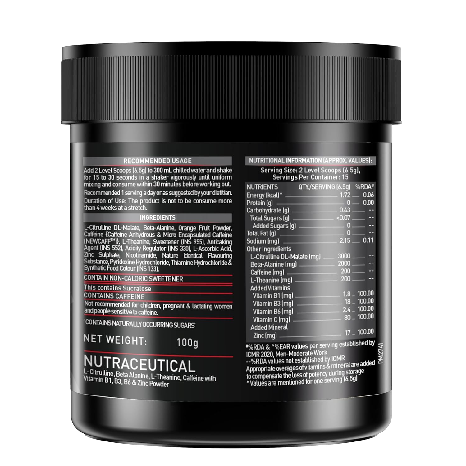 MuscleBlaze Pre Workout 200 Extreme 100g