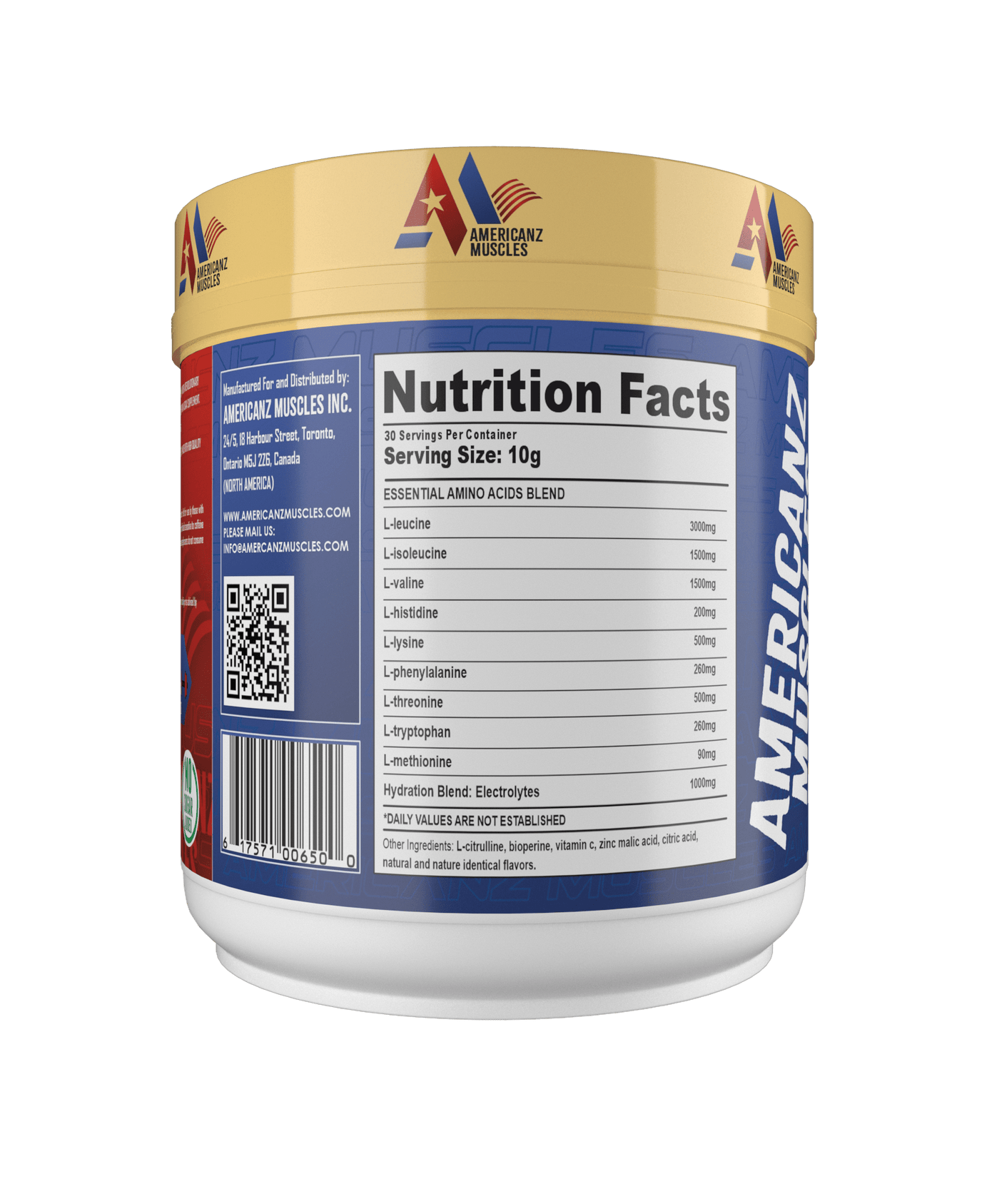 Americanz Muscles EAA+ Nootropics 8:1:1 300g