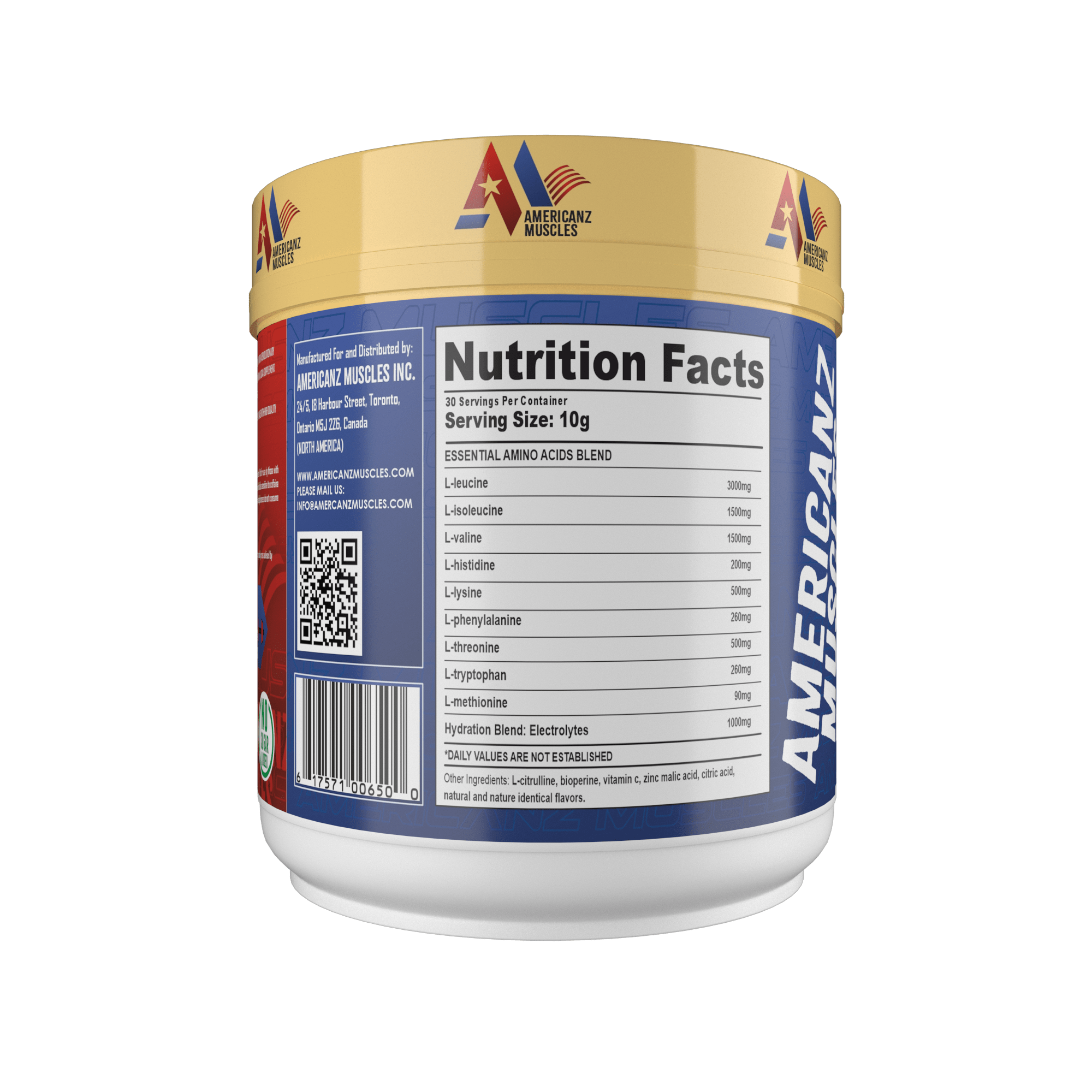 Americanz Muscles EAA+ Nootropics 8:1:1 300g
