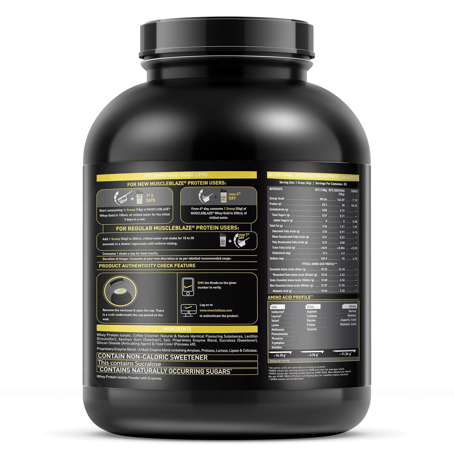 MuscleBlaze Whey Gold 2kg