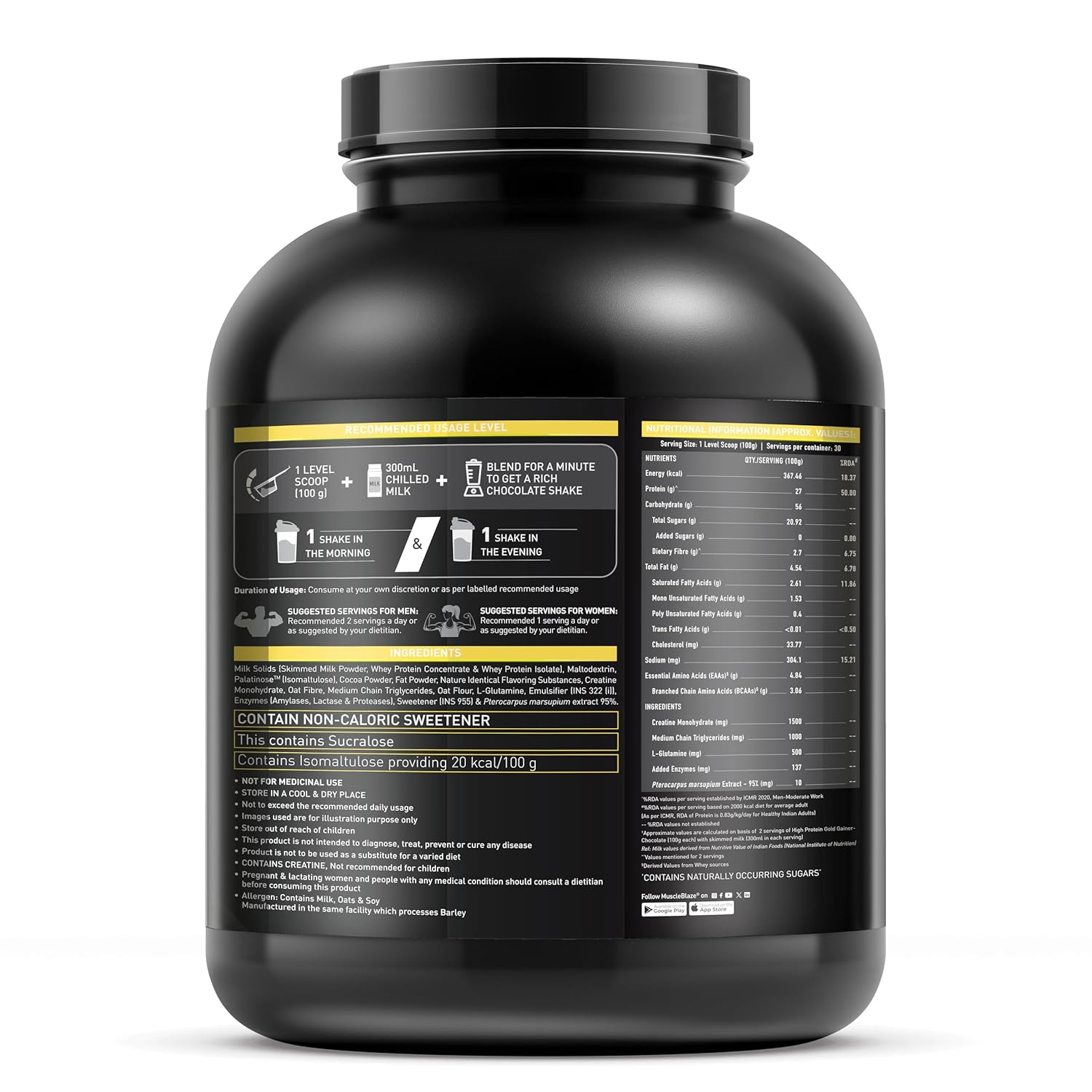MuscleBlaze High Protein Gold Gainer 3kg